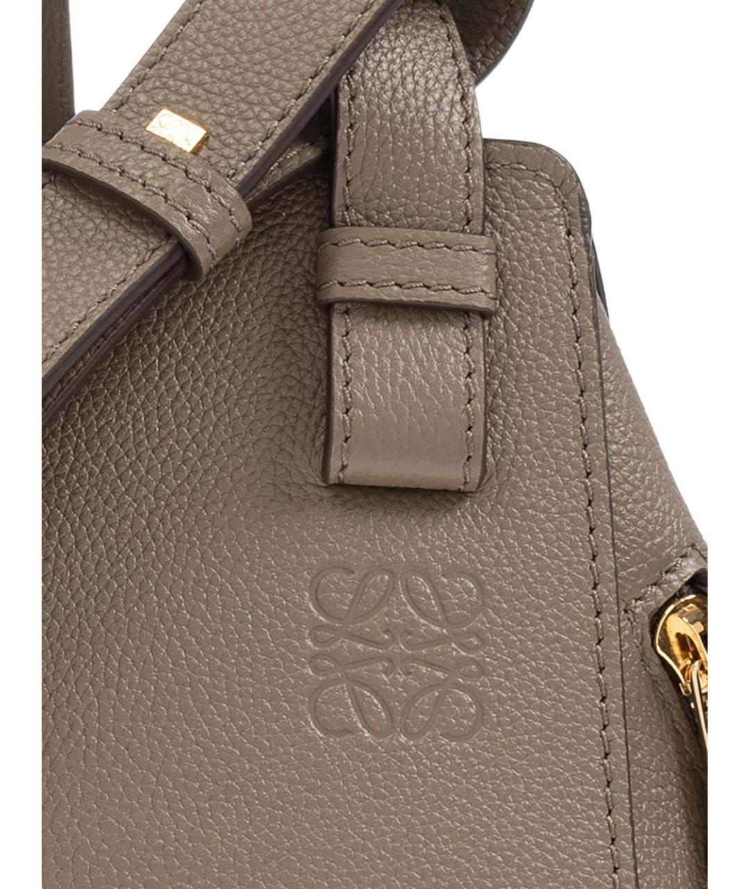 LOEWE Бежевая кожаная сумка тоут, фото 4