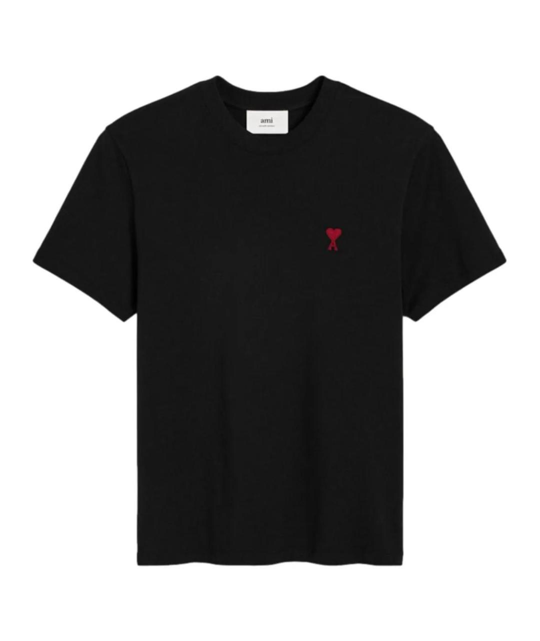 Ami Paris Черная хлопковая футболка, фото 1