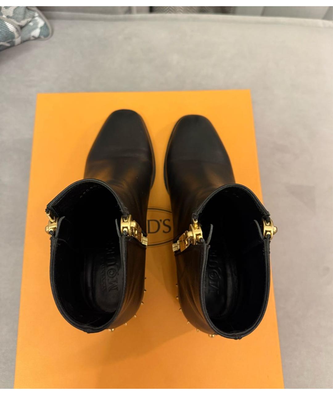 ALEXANDER MCQUEEN Черные кожаные ботильоны, фото 3