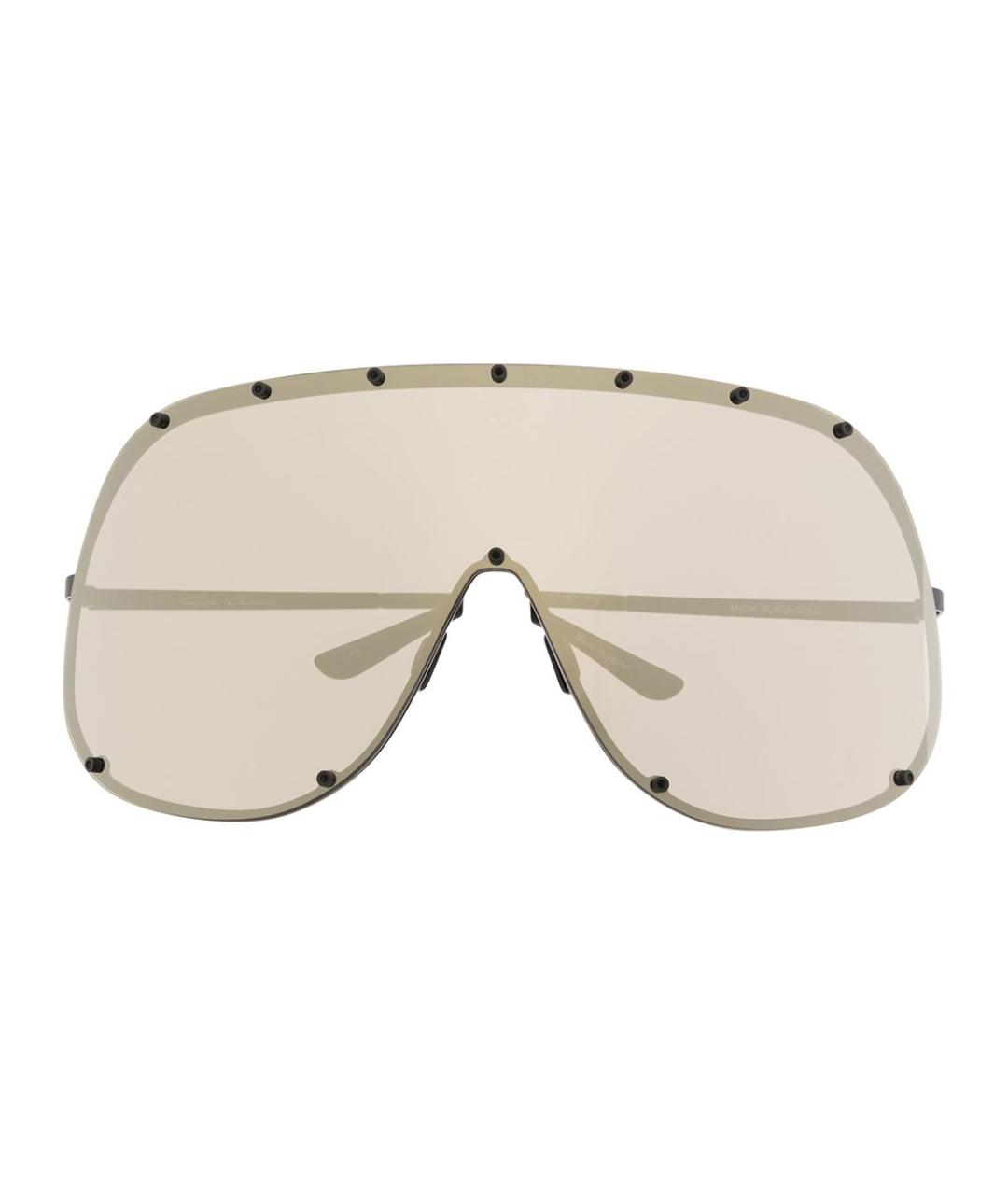 RICK OWENS Черные металлические солнцезащитные очки, фото 1