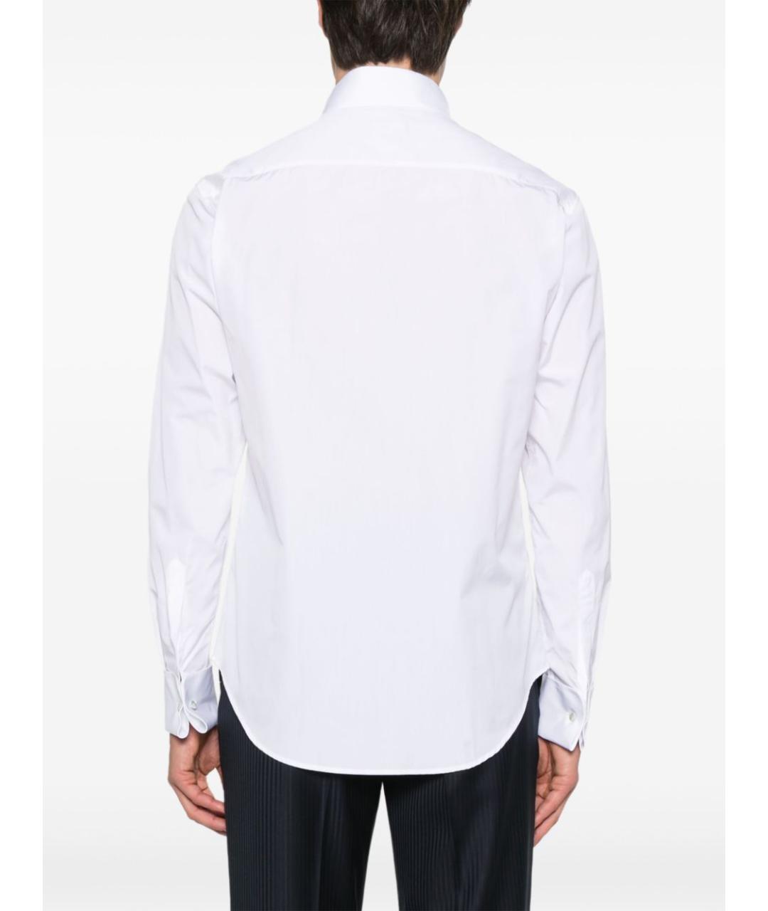 EMPORIO ARMANI Белая хлопковая классическая рубашка, фото 2