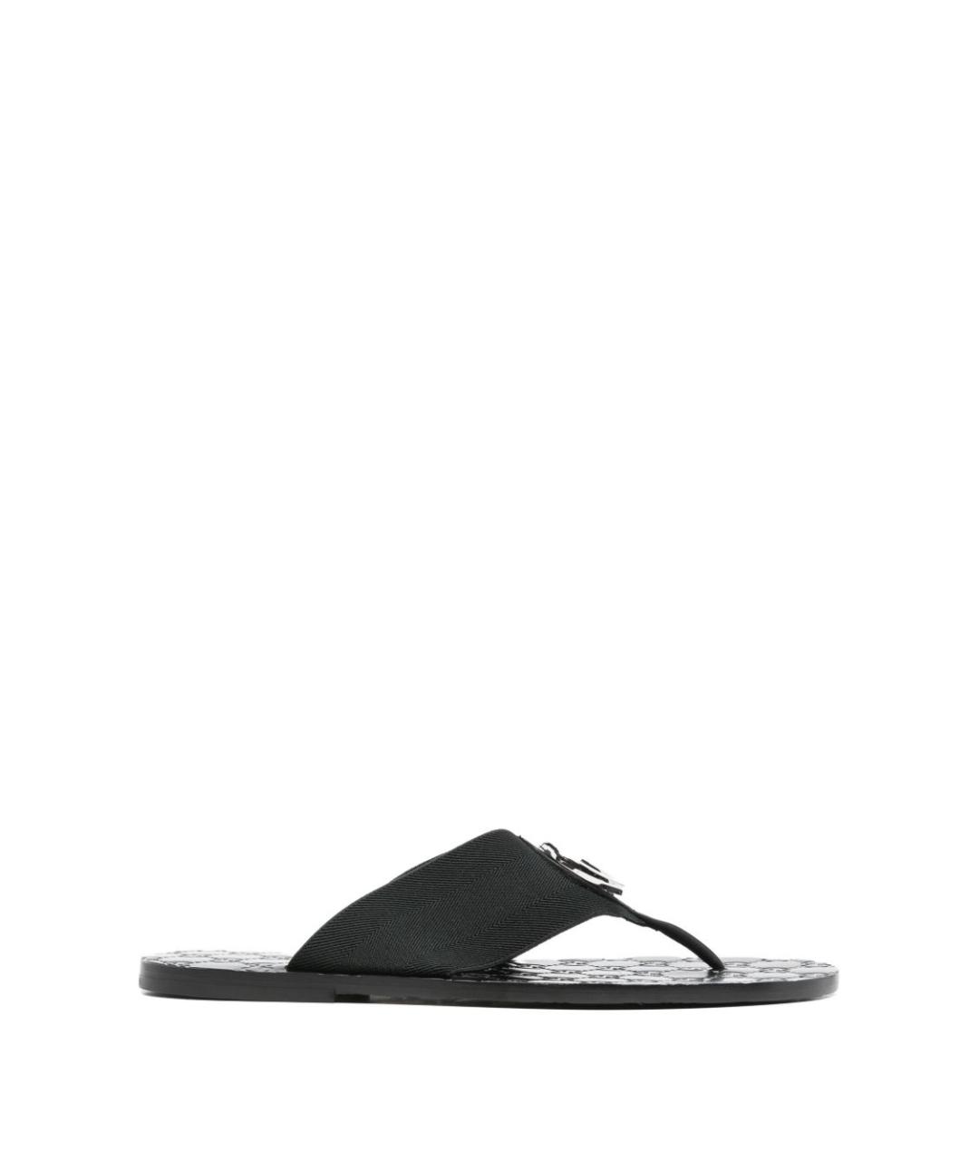 GUCCI Черные синтетические шлепанцы, фото 1
