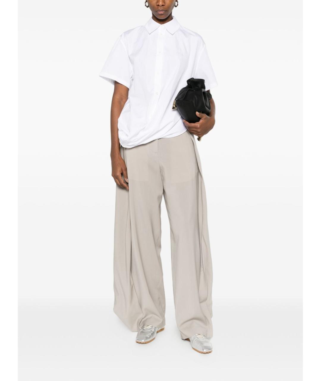 LOEWE Серые прямые брюки, фото 5