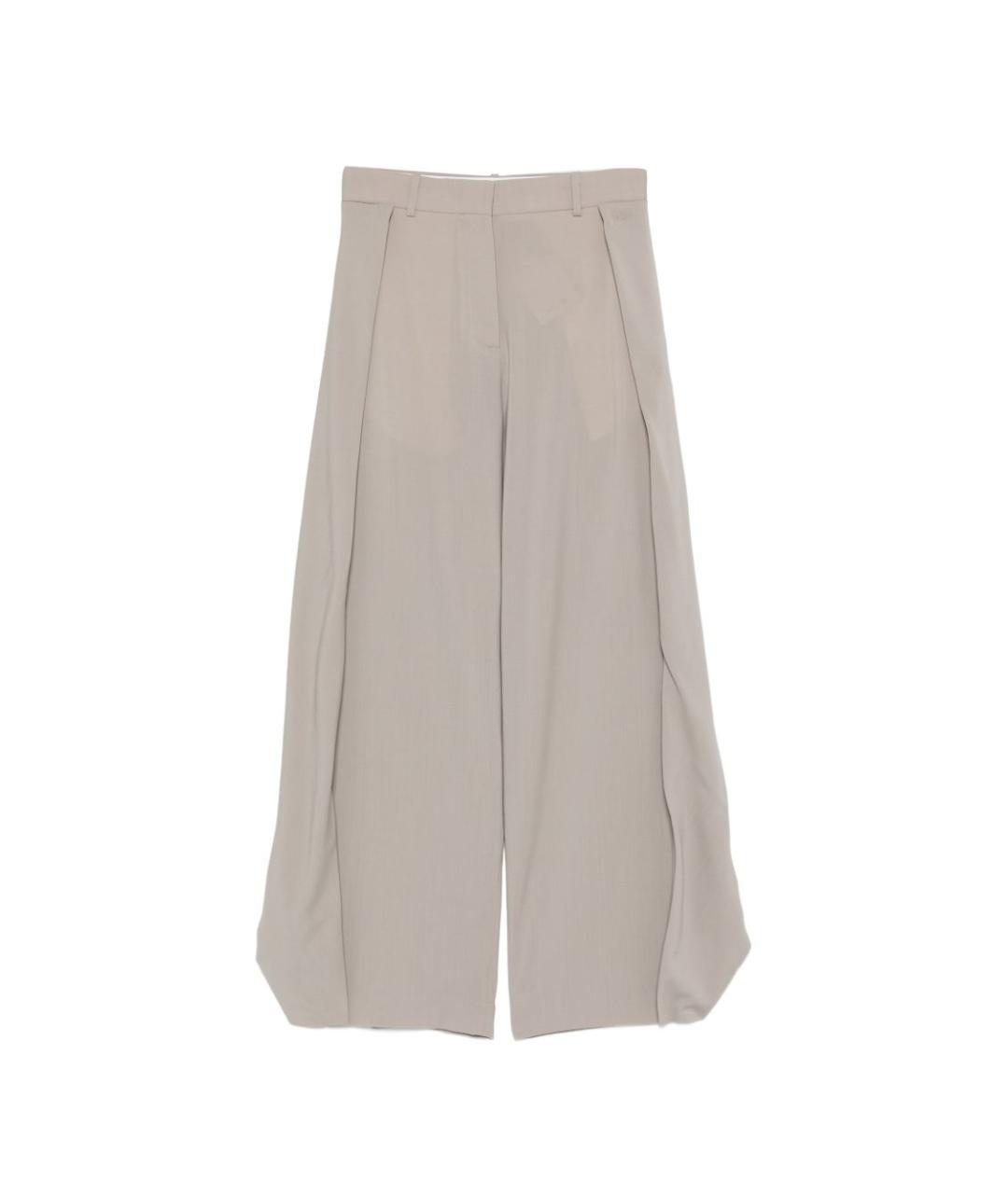 LOEWE Серые прямые брюки, фото 1