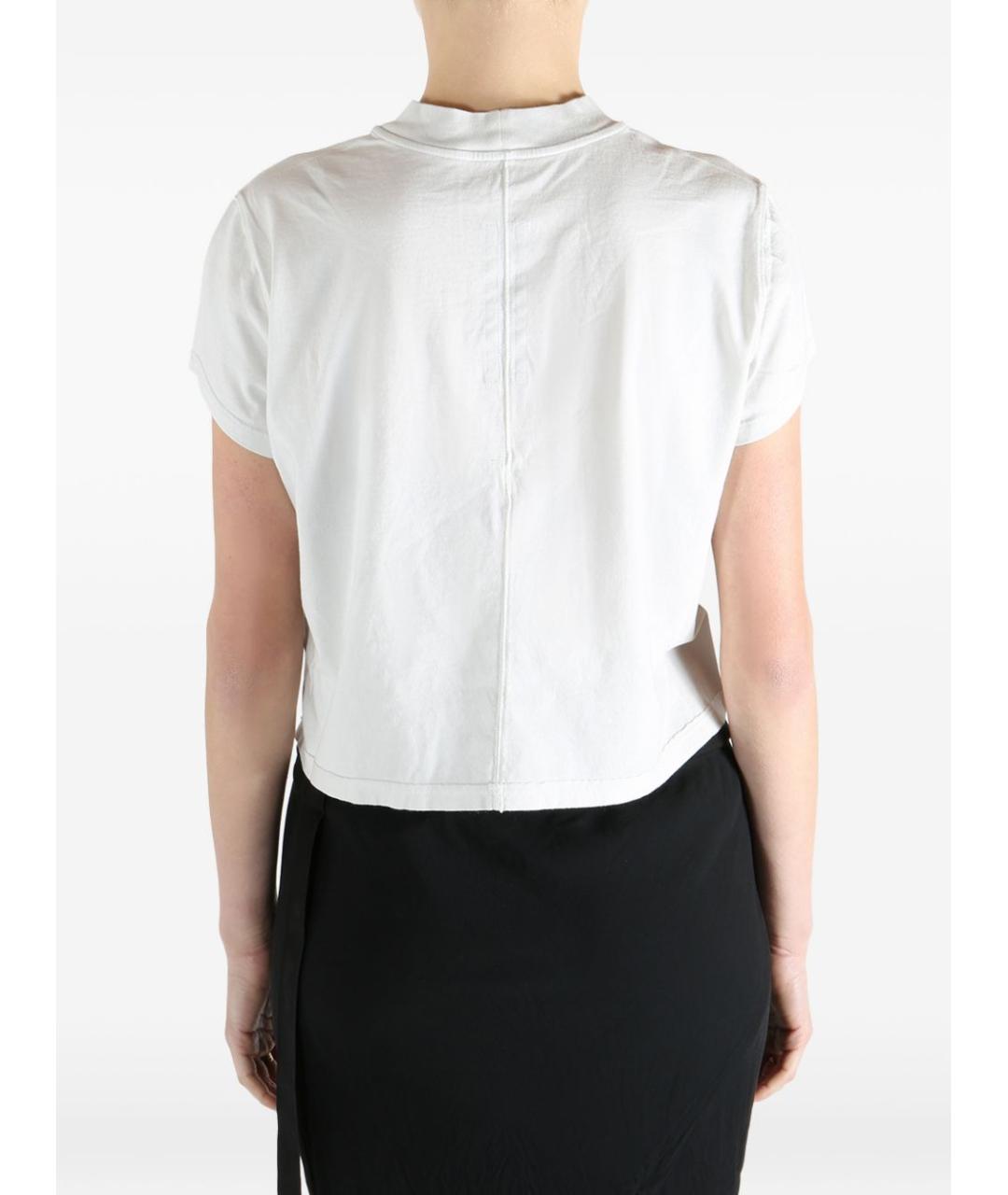 RICK OWENS DRKSHDW Белая хлопковая футболка, фото 5