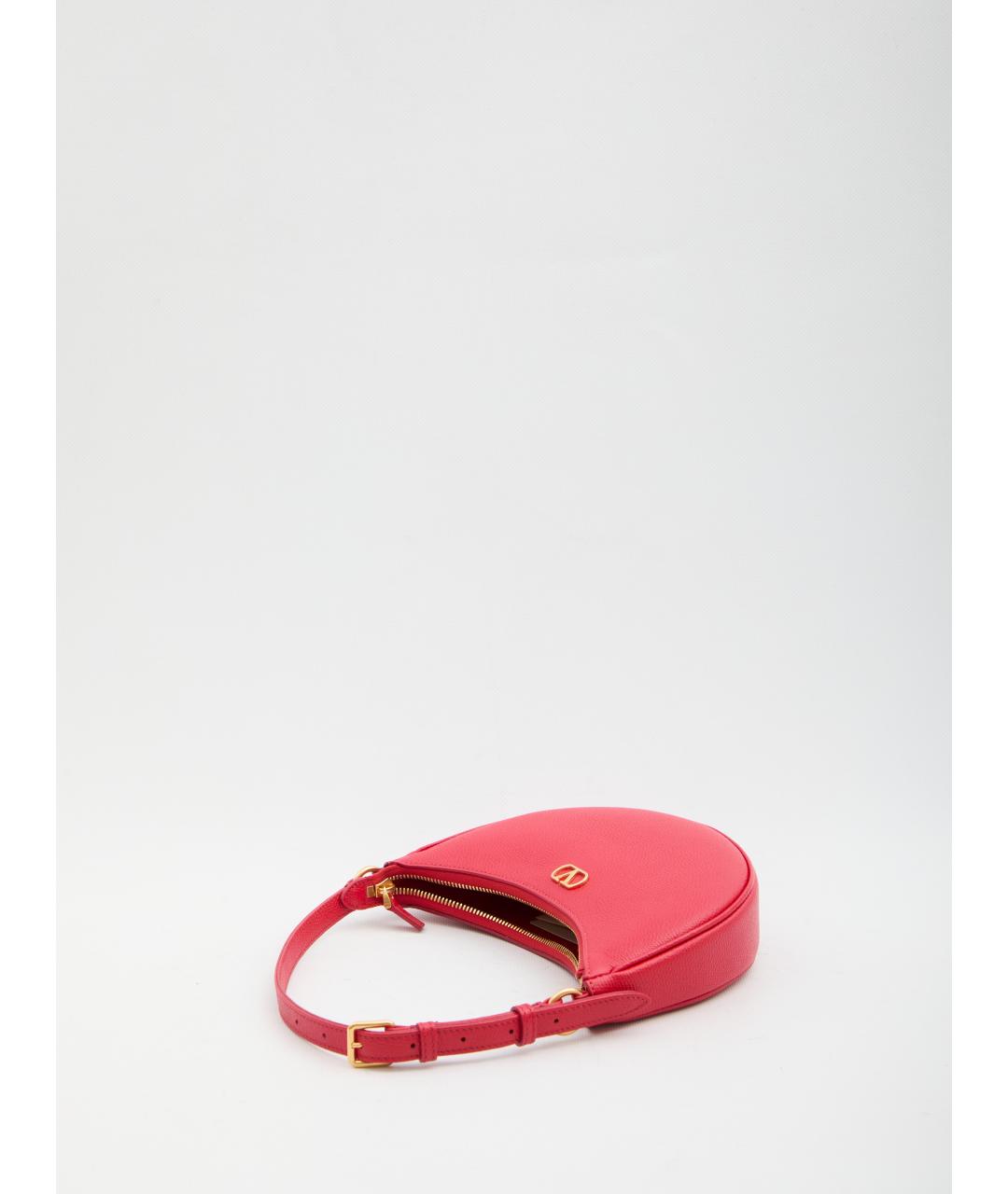 VALENTINO Красная кожаная сумка через плечо, фото 4