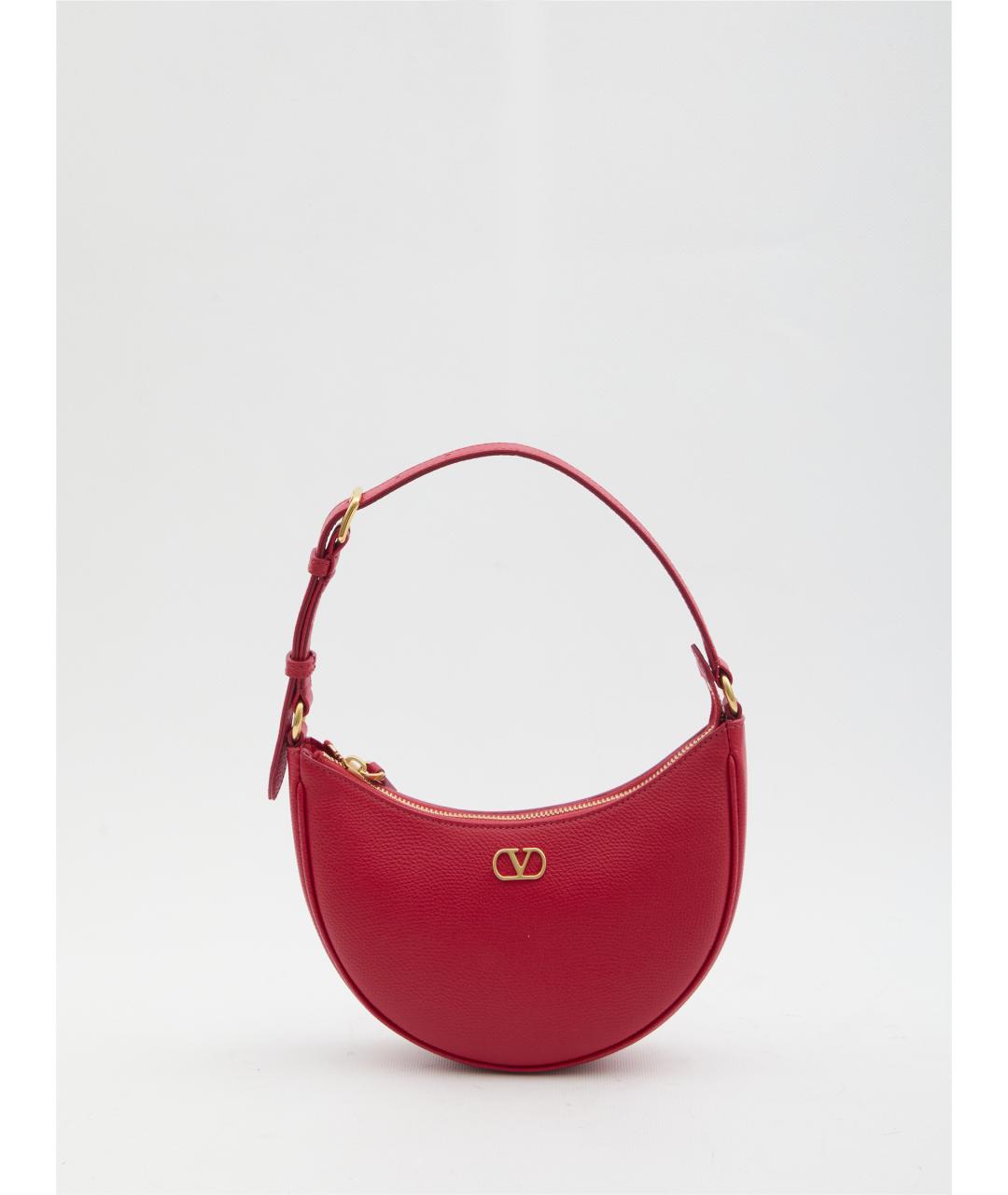 VALENTINO Красная кожаная сумка через плечо, фото 5