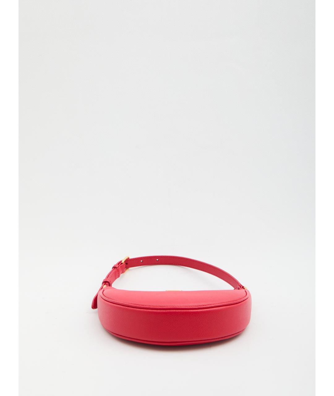 VALENTINO Красная кожаная сумка через плечо, фото 3