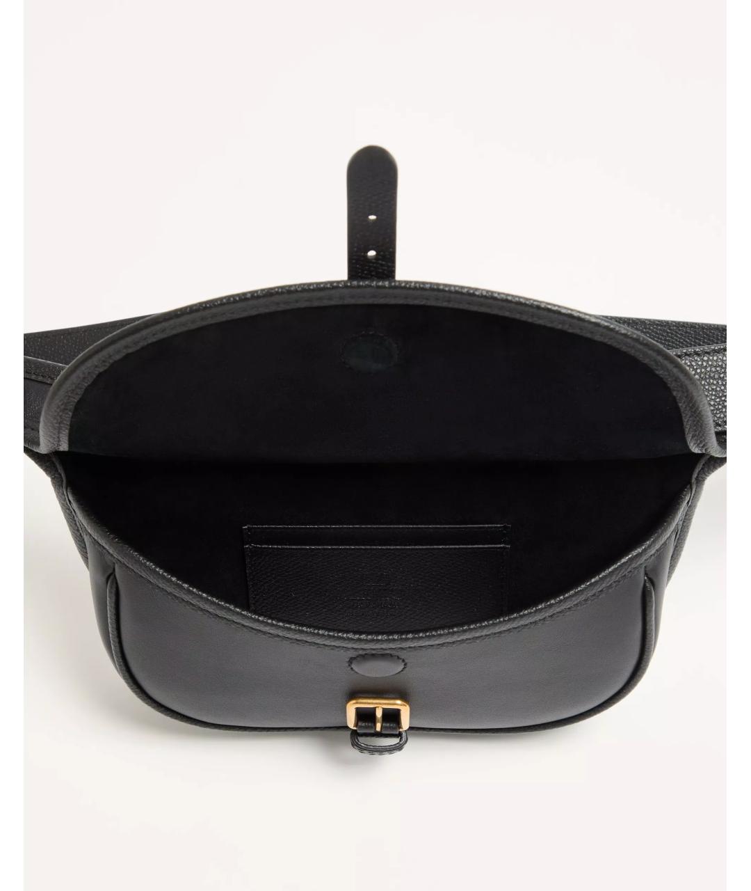 VALENTINO Черная кожаная поясная сумка, фото 4