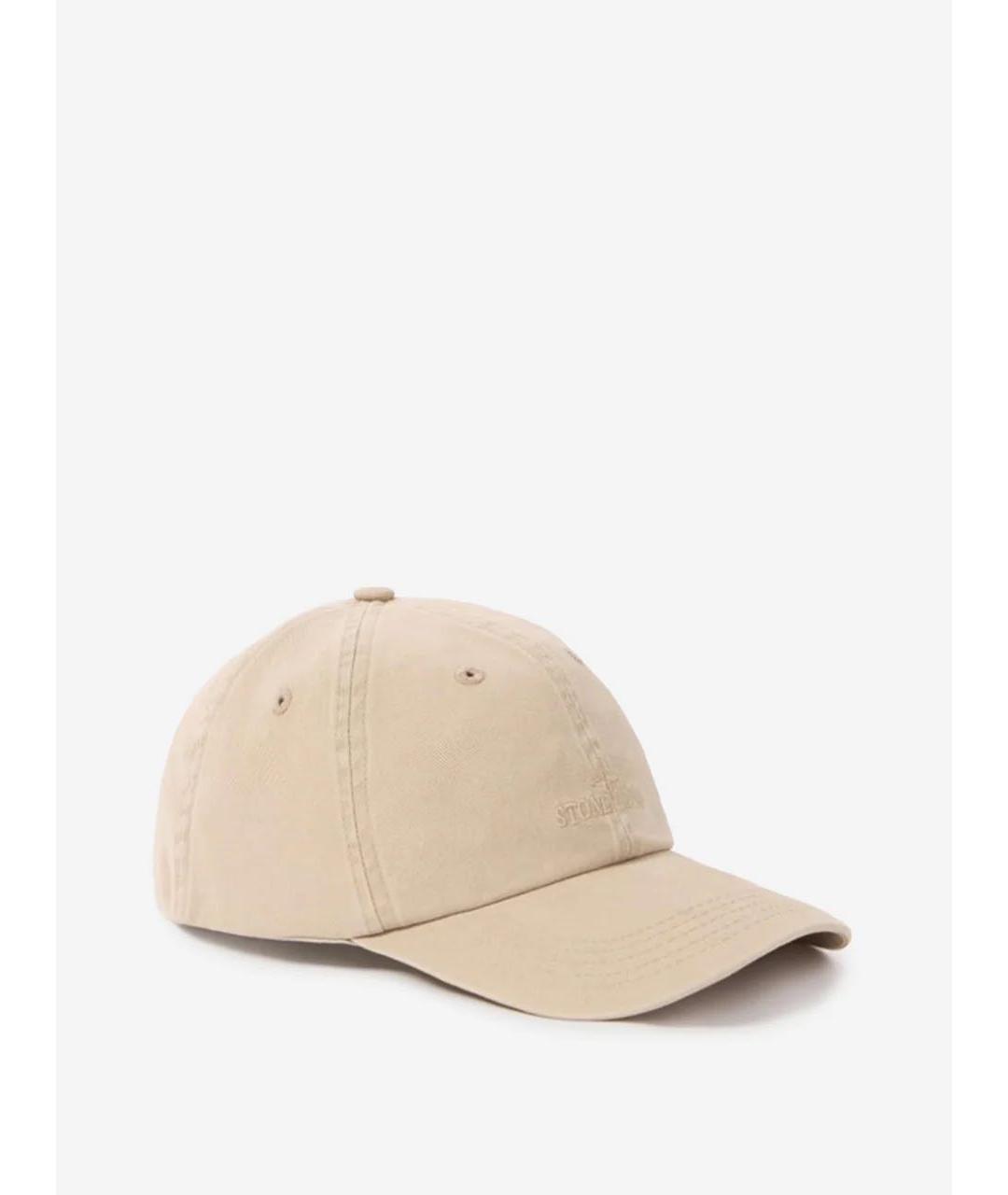 STONE ISLAND Бежевая хлопковая кепка/бейсболка, фото 6