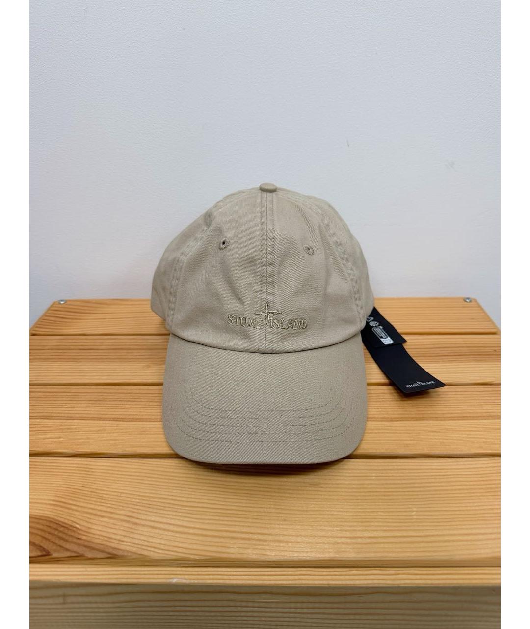 STONE ISLAND Бежевая хлопковая кепка/бейсболка, фото 3