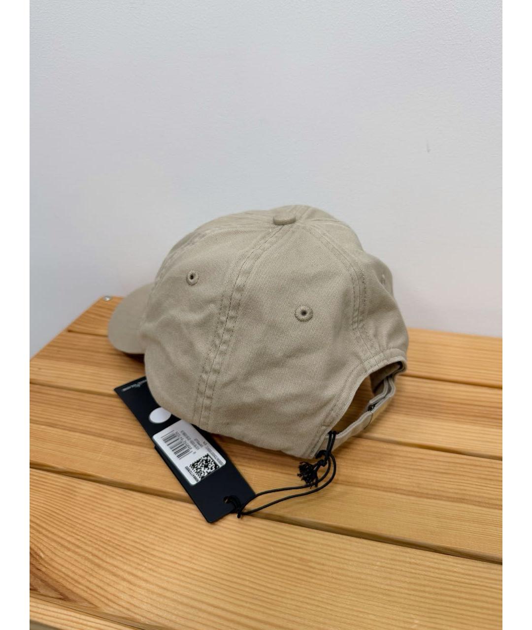 STONE ISLAND Бежевая хлопковая кепка/бейсболка, фото 4