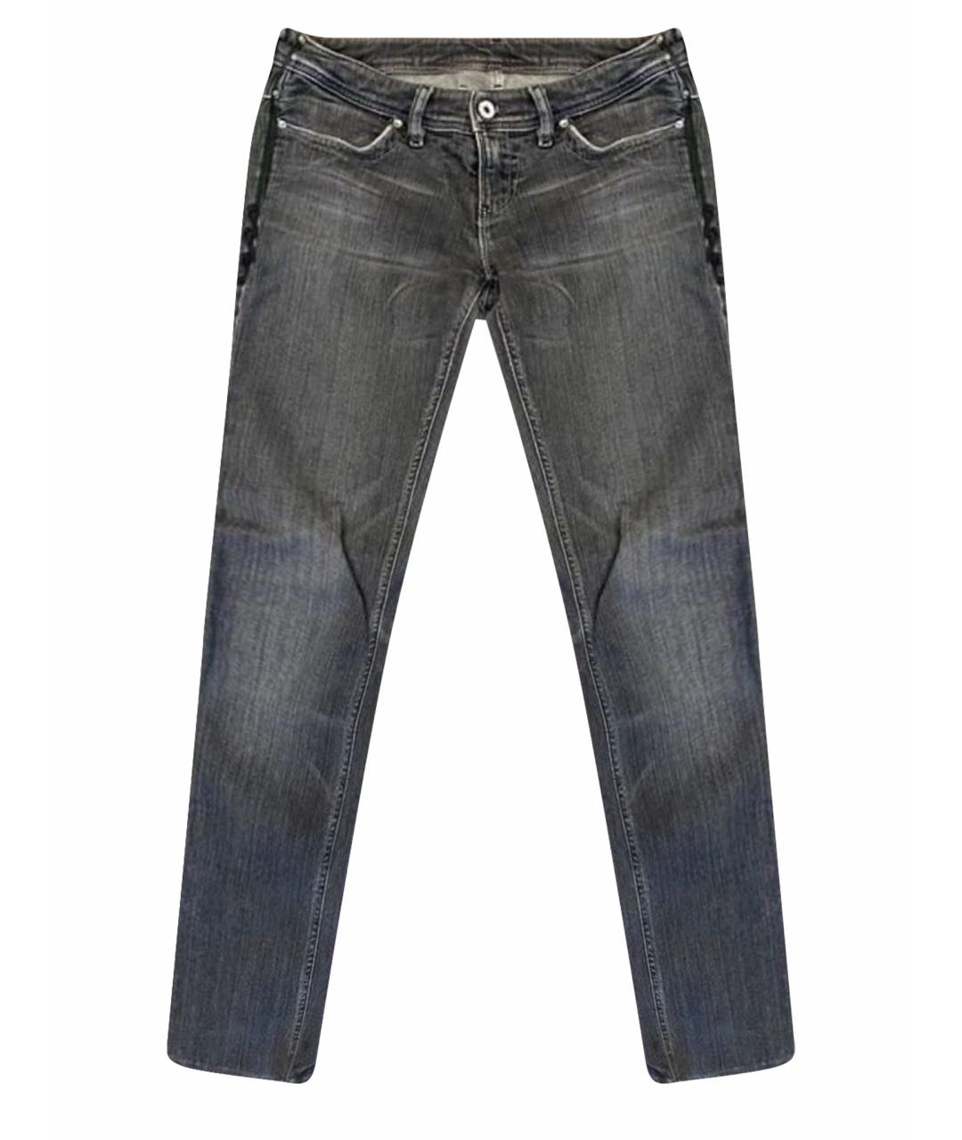 DIESEL Серые хлопковые прямые джинсы, фото 1