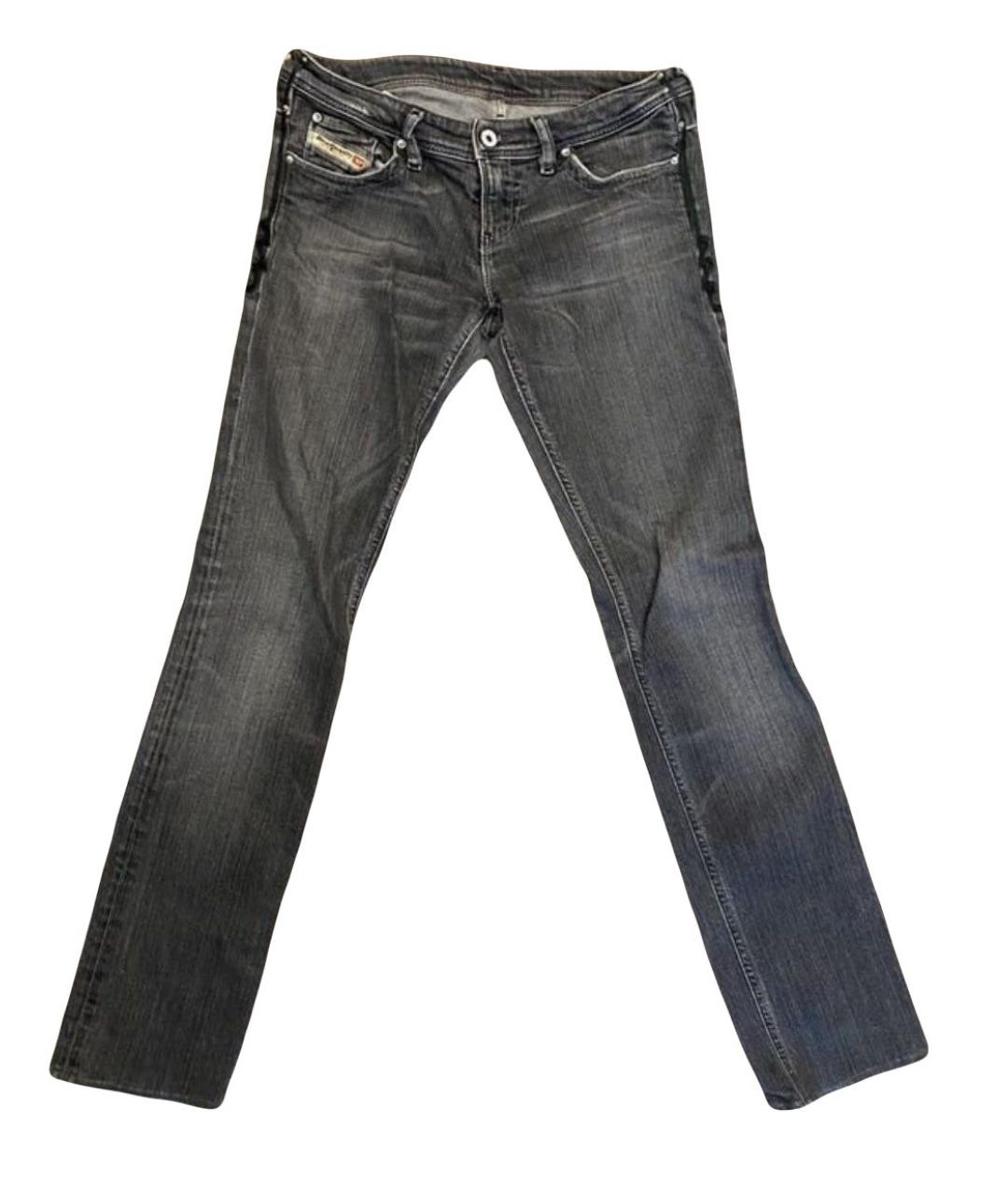 DIESEL Серые хлопковые прямые джинсы, фото 3