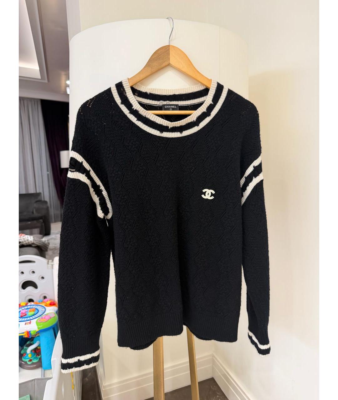 CHANEL Черный кашемировый джемпер / свитер, фото 9