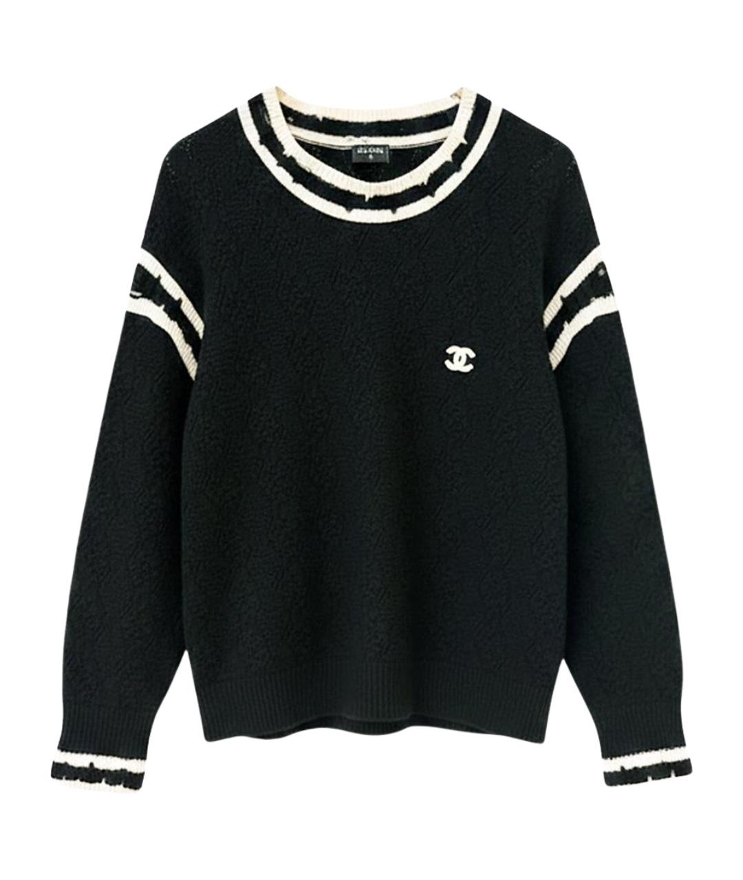 CHANEL Черный кашемировый джемпер / свитер, фото 1