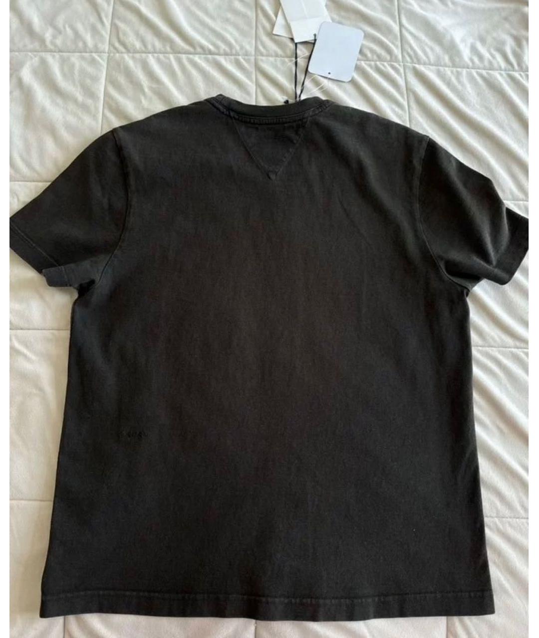 BOTTEGA VENETA Коричневая хлопковая футболка, фото 2