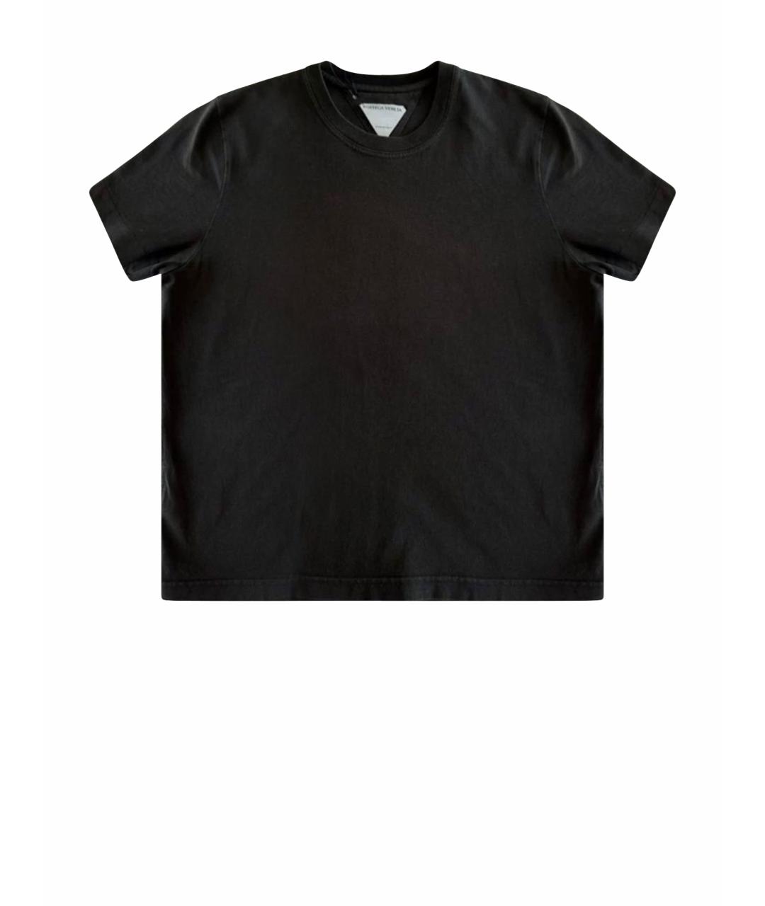 BOTTEGA VENETA Коричневая хлопковая футболка, фото 1