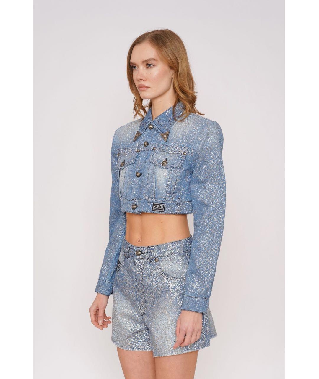 VERSACE JEANS COUTURE Голубая деним куртка, фото 3
