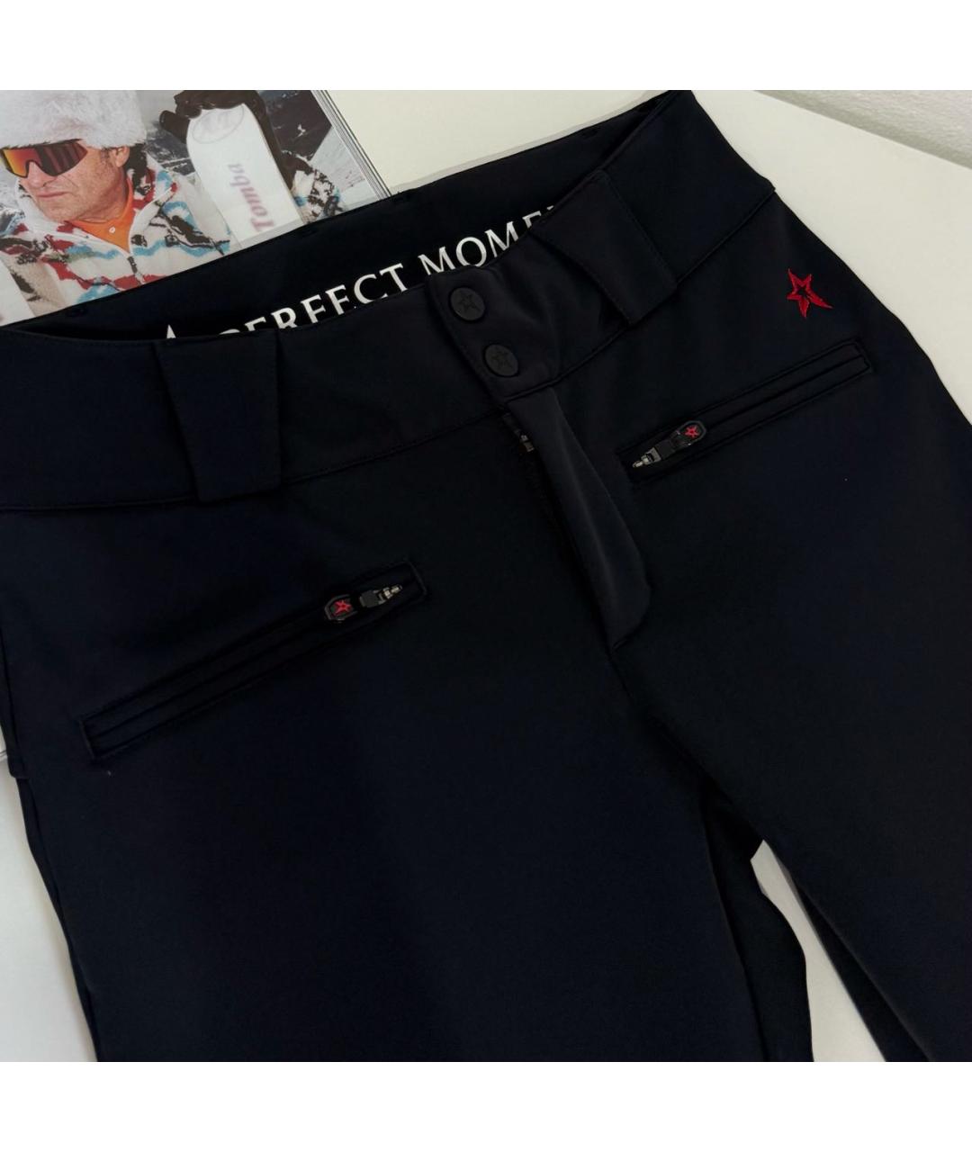 PERFECT MOMENT Черные полиуретановые брюки узкие, фото 8