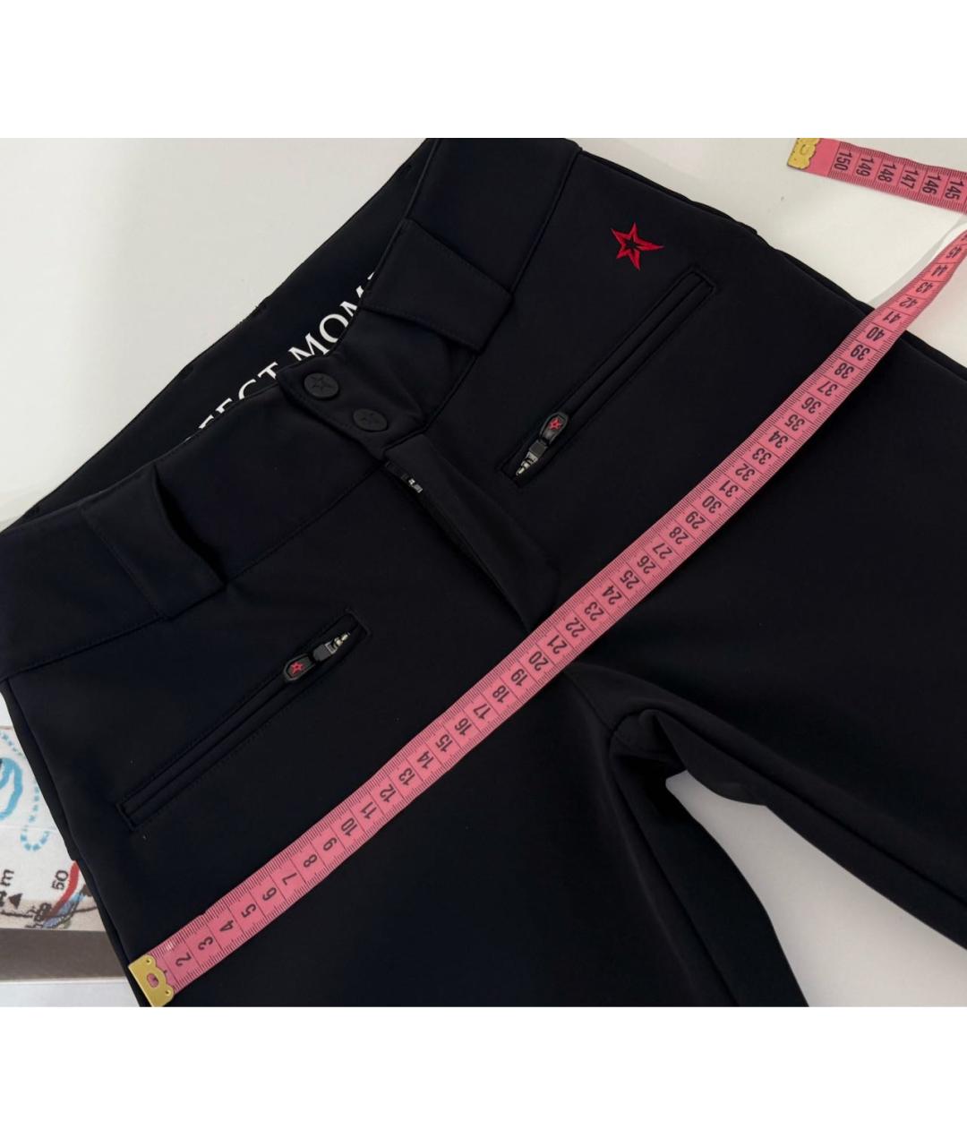 PERFECT MOMENT Черные полиуретановые брюки узкие, фото 3