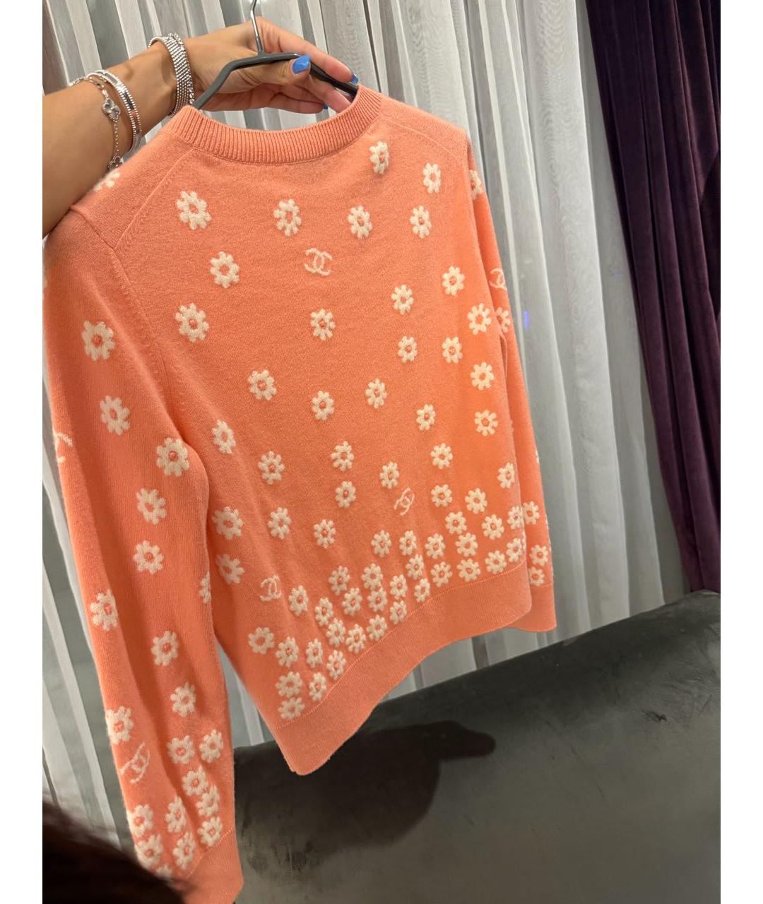 CHANEL Коралловый кашемировый джемпер / свитер, фото 2