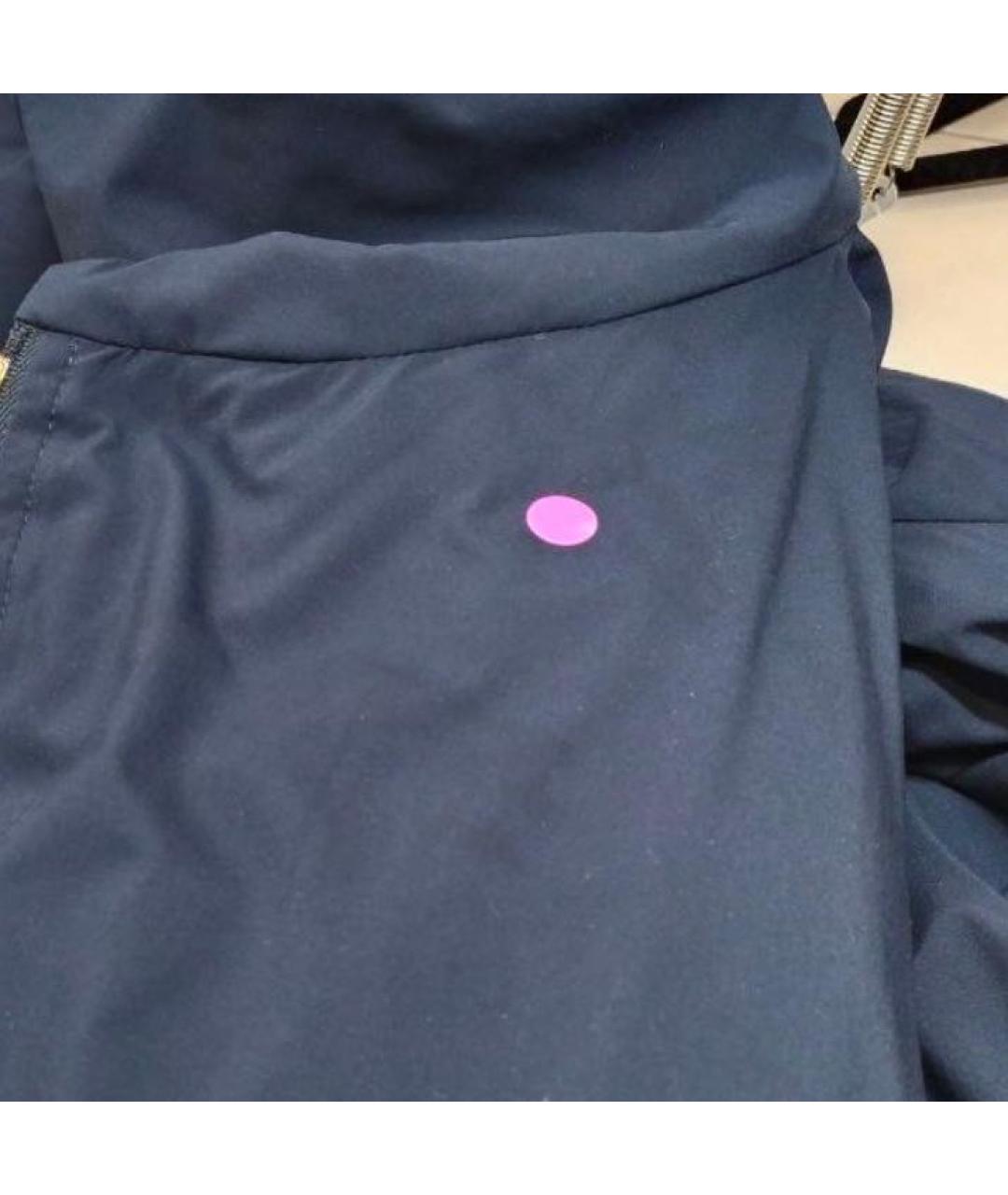 MIU MIU Темно-синяя полиэстеровая куртка, фото 4