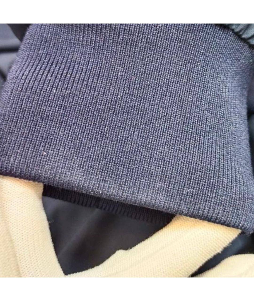 MIU MIU Темно-синяя полиэстеровая куртка, фото 6