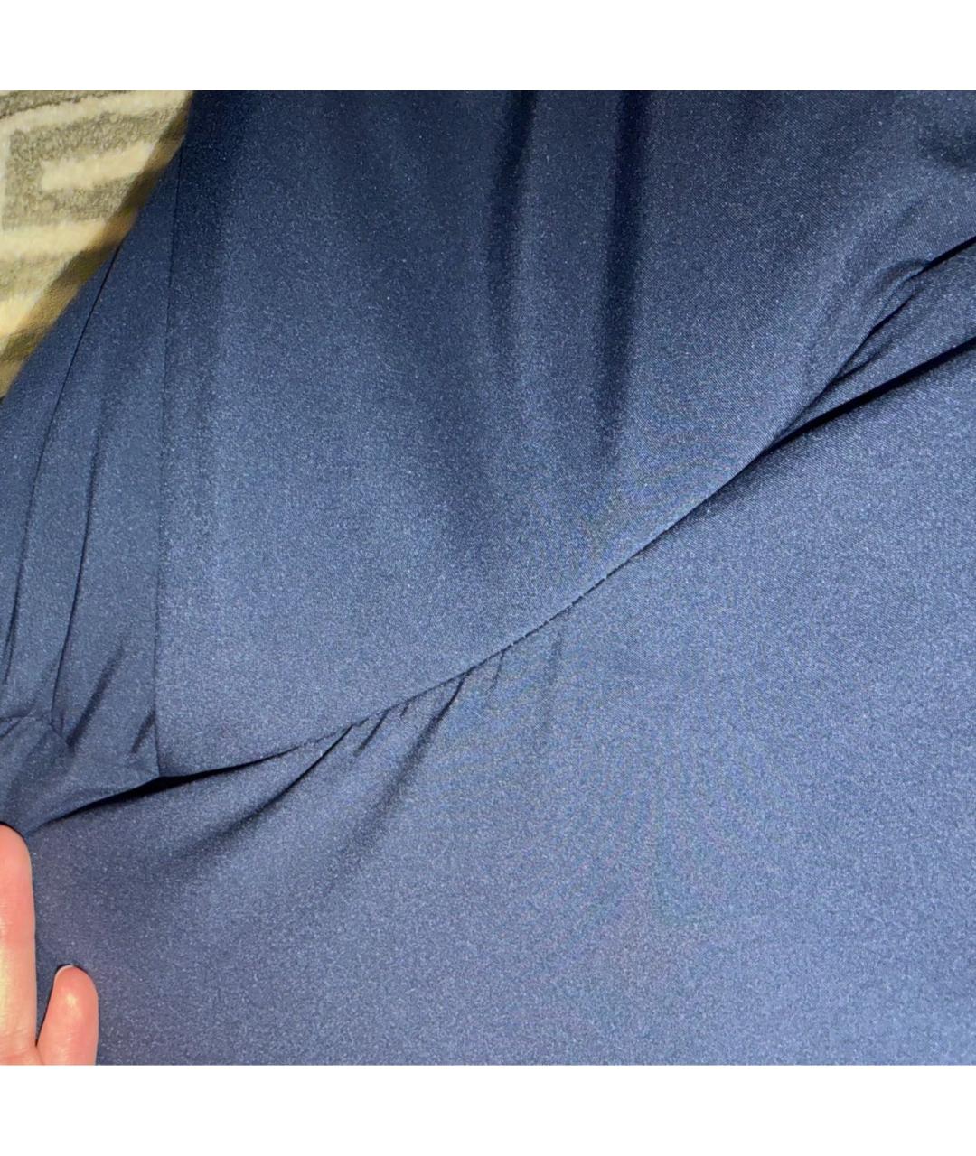 MIU MIU Темно-синяя полиэстеровая куртка, фото 5