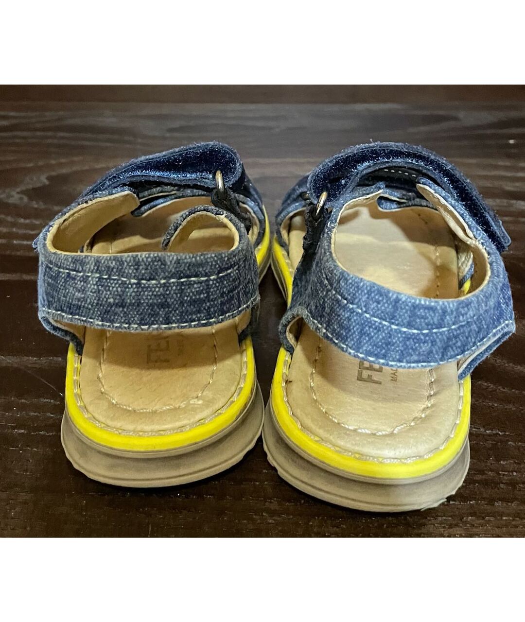 FENDI Синие текстильные сандалии и шлепанцы, фото 4