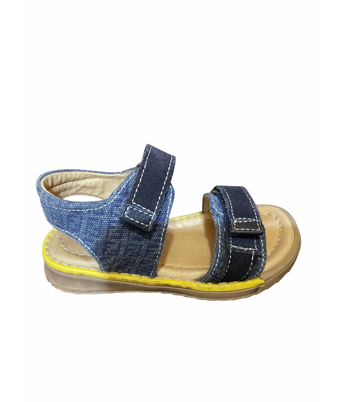 FENDI Синие текстильные сандалии и шлепанцы, фото 1