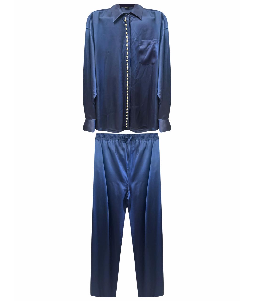 STELLA MCCARTNEY Темно-синий ацетатный костюм с брюками, фото 1