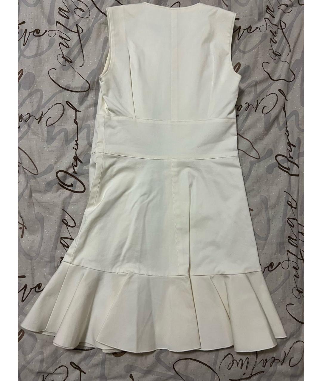 LOUIS VUITTON Белое хлопковое коктейльное платье, фото 2