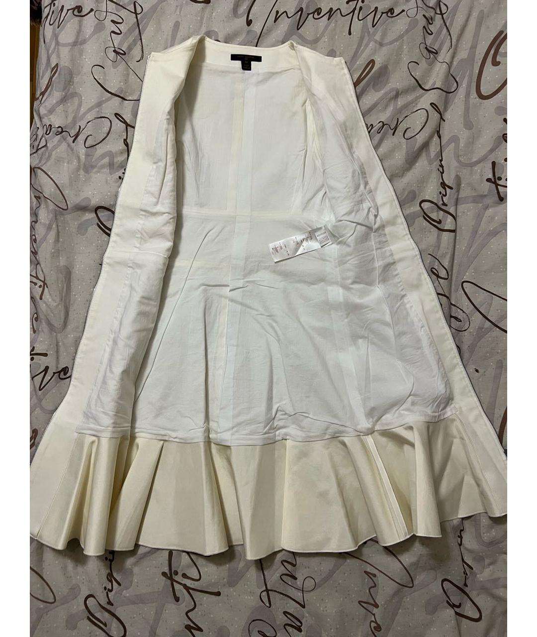 LOUIS VUITTON Белое хлопковое коктейльное платье, фото 3