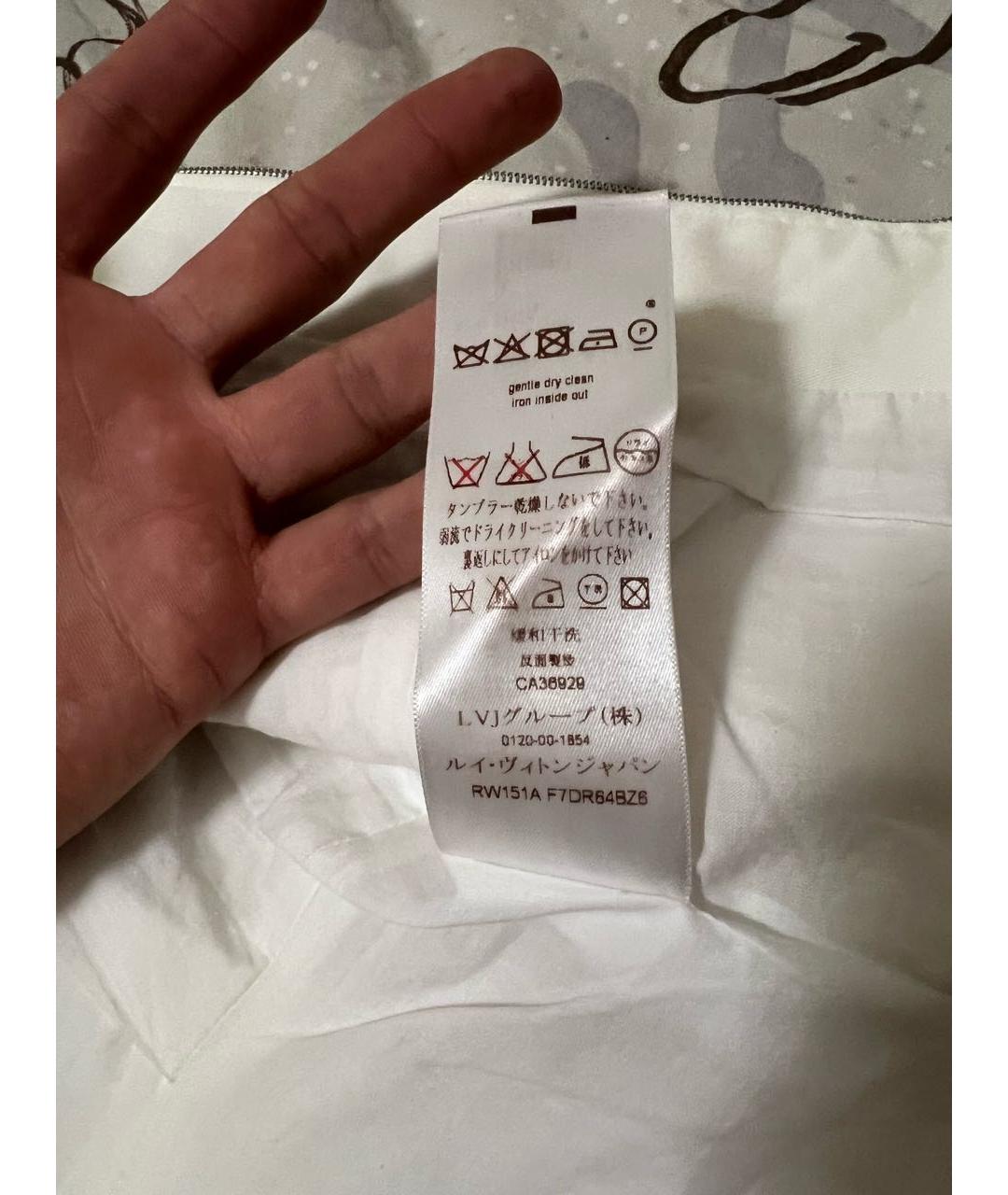 LOUIS VUITTON Белое хлопковое коктейльное платье, фото 7