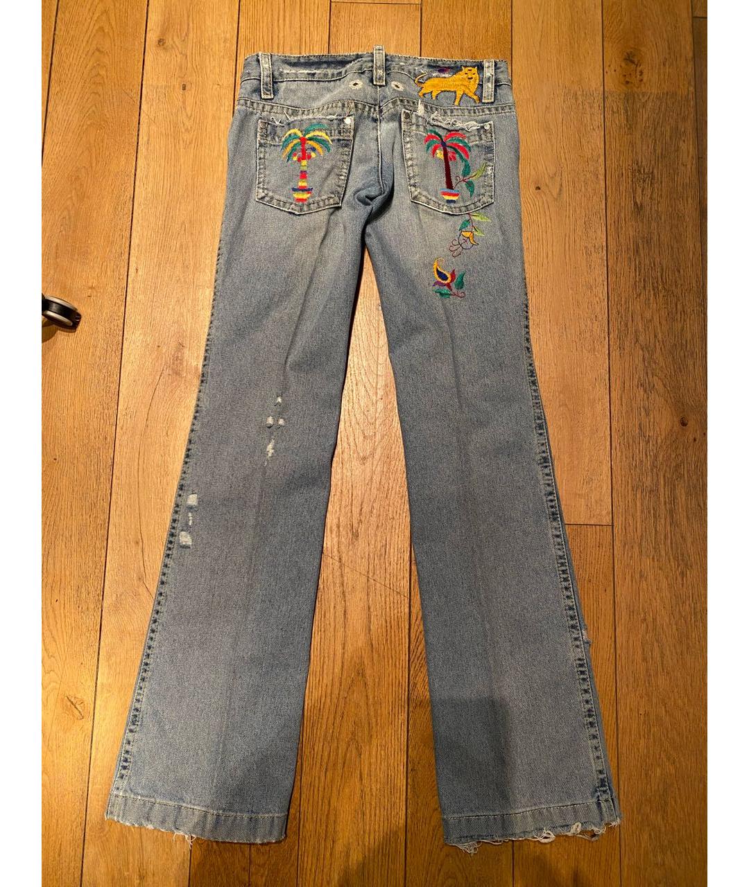 DSQUARED2 Голубые хлопковые джинсы клеш, фото 2