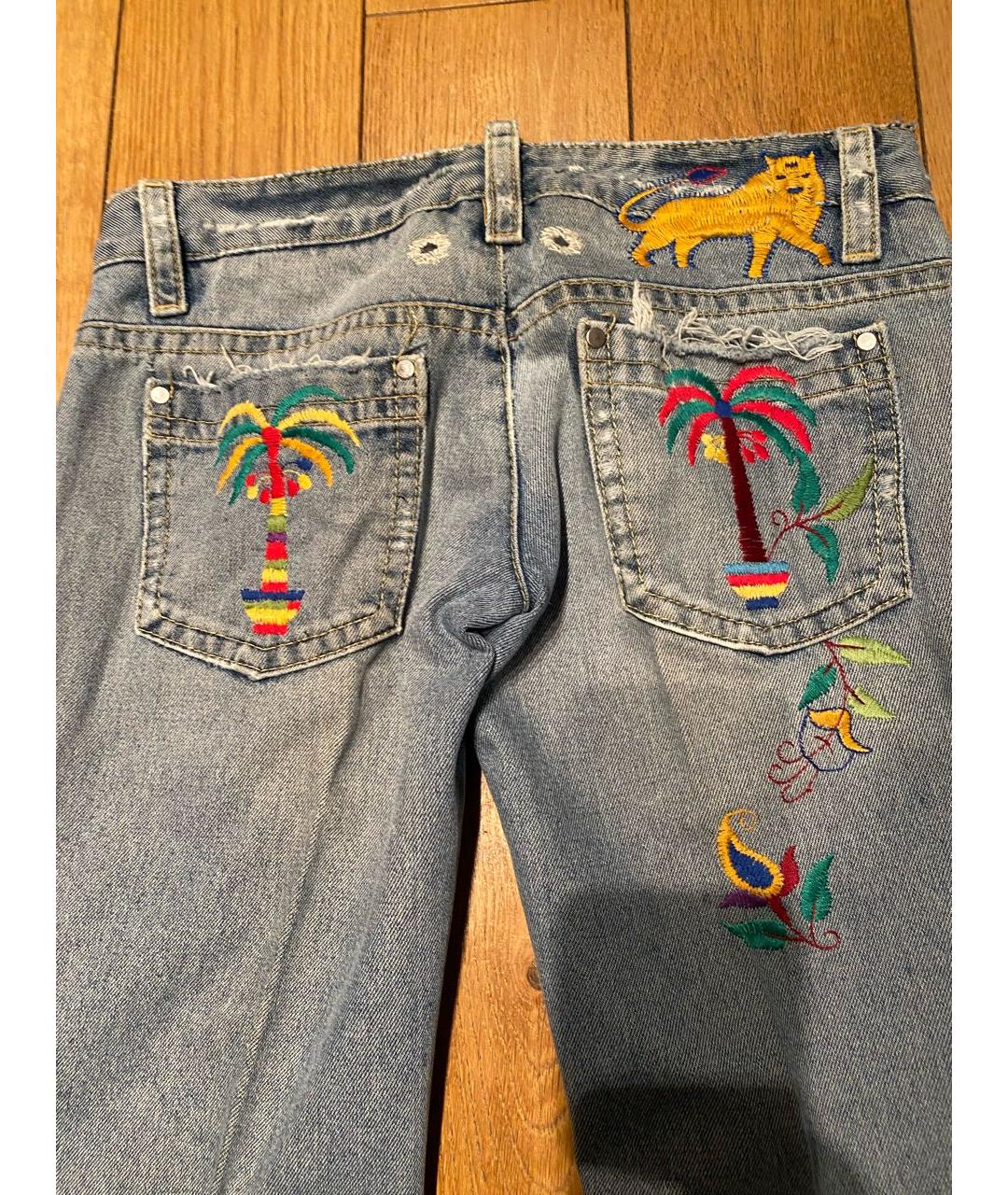 DSQUARED2 Голубые хлопковые джинсы клеш, фото 5