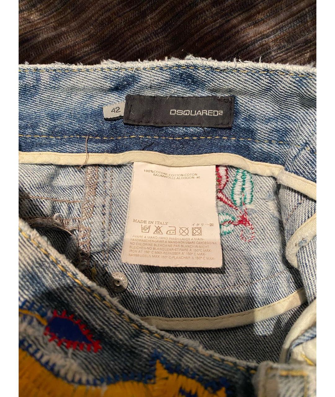 DSQUARED2 Голубые хлопковые джинсы клеш, фото 3