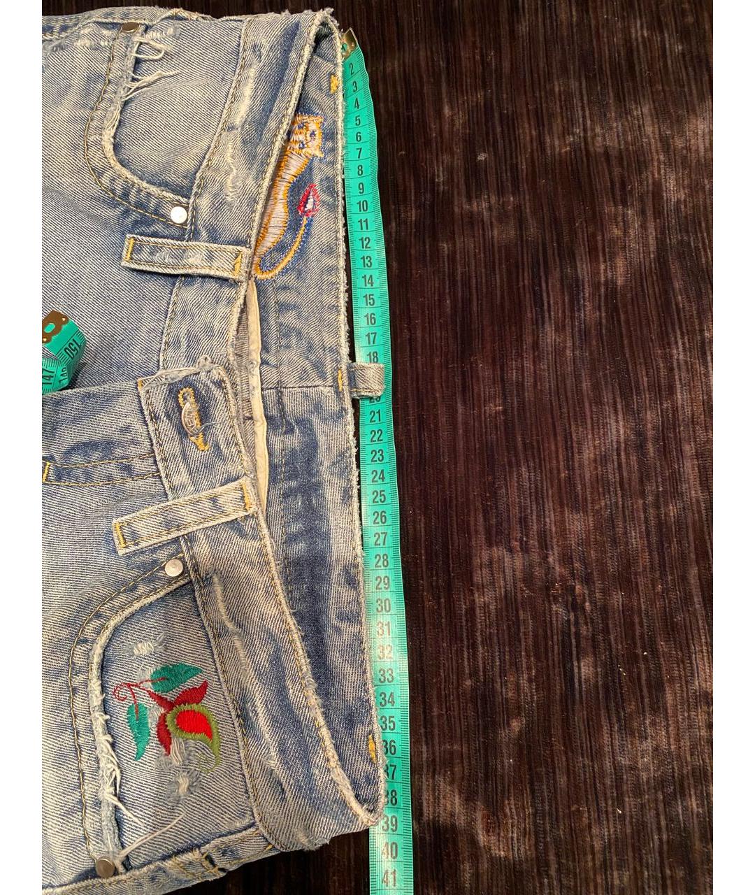 DSQUARED2 Голубые хлопковые джинсы клеш, фото 8