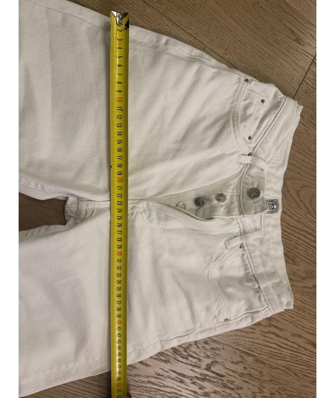 TOTEME Белые хлопковые прямые джинсы, фото 5