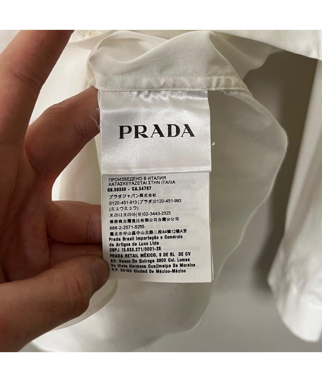 PRADA Белая классическая рубашка, фото 5