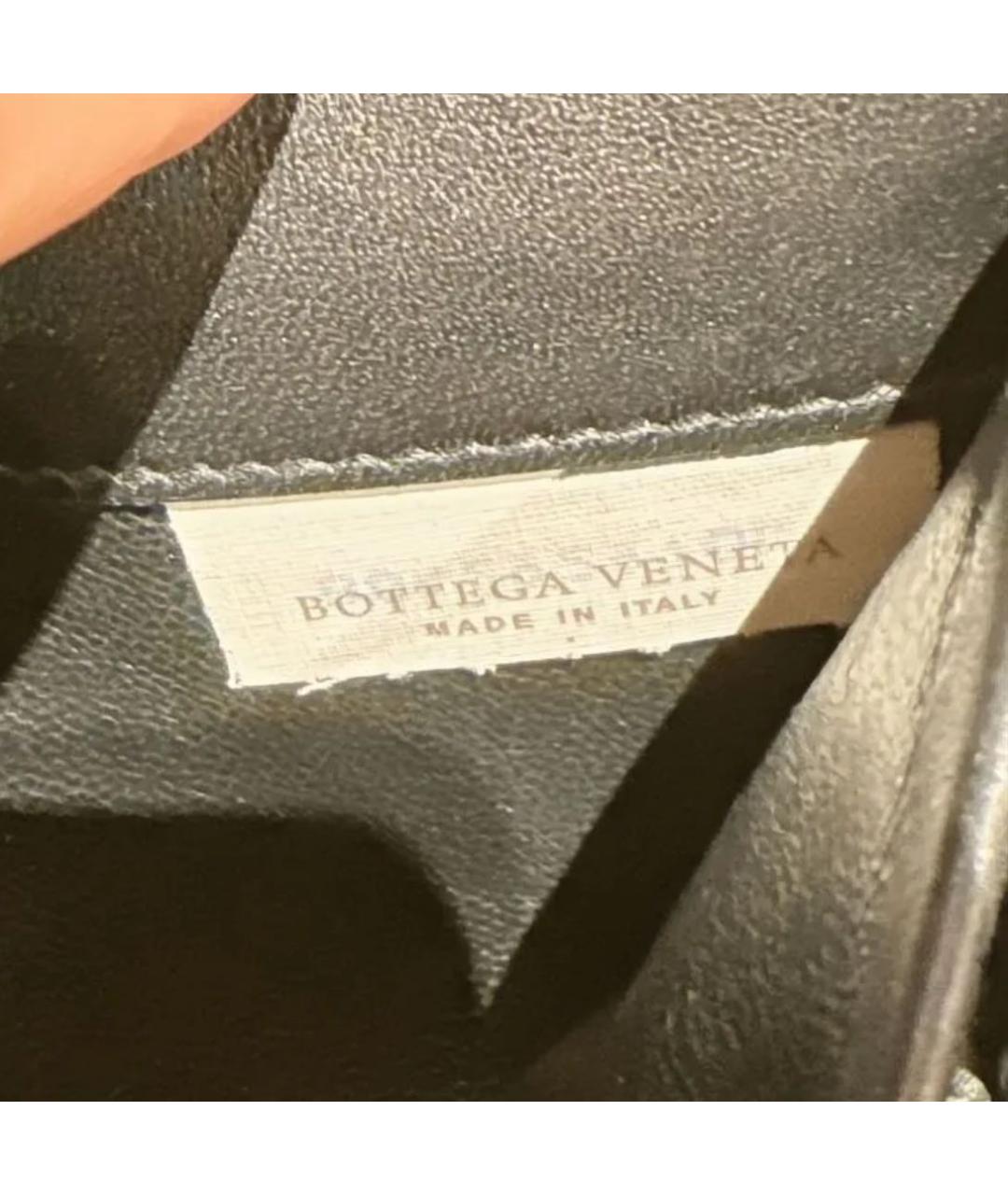 BOTTEGA VENETA Черный кожаный кошелек, фото 7
