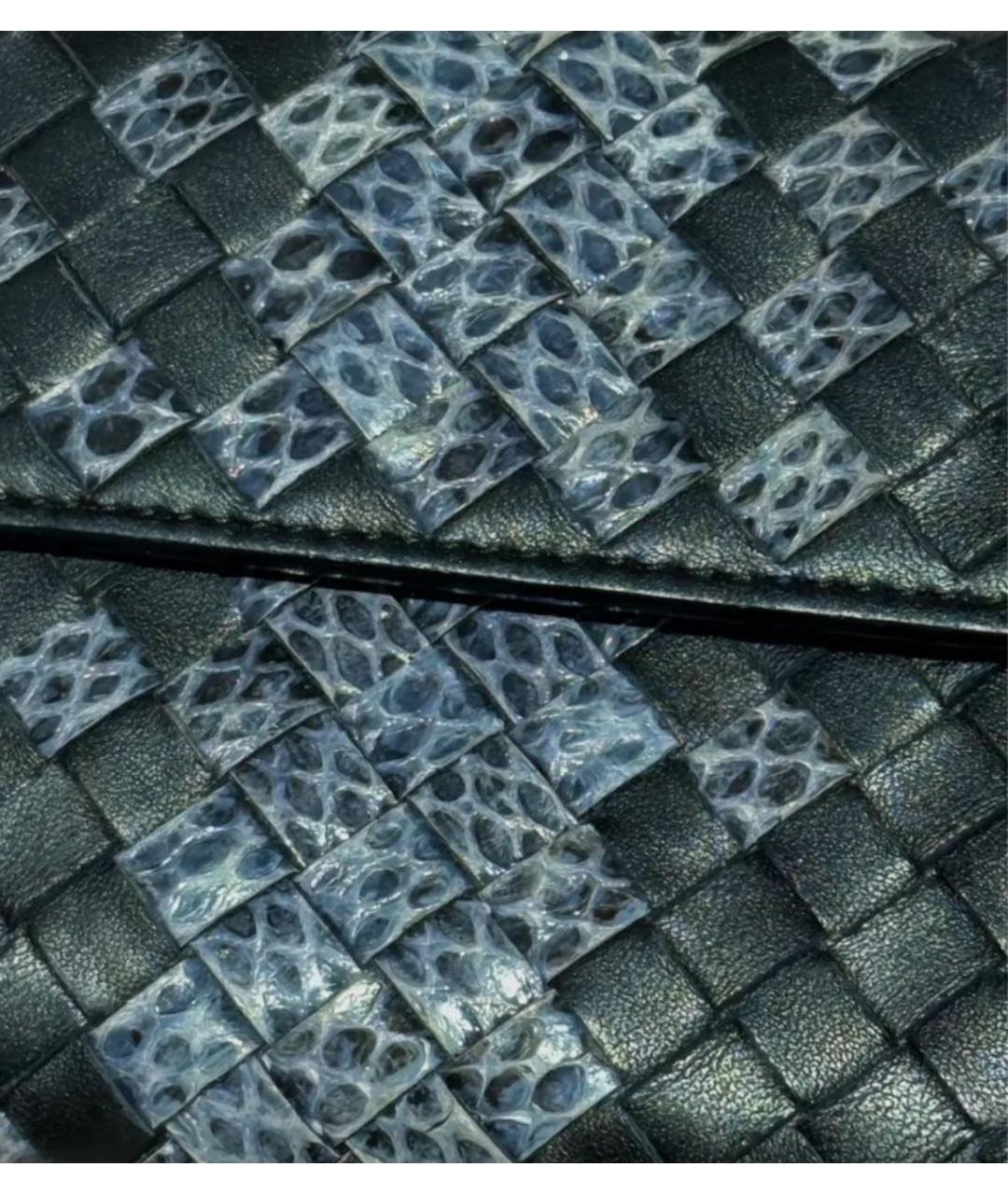 BOTTEGA VENETA Черный кожаный кошелек, фото 5