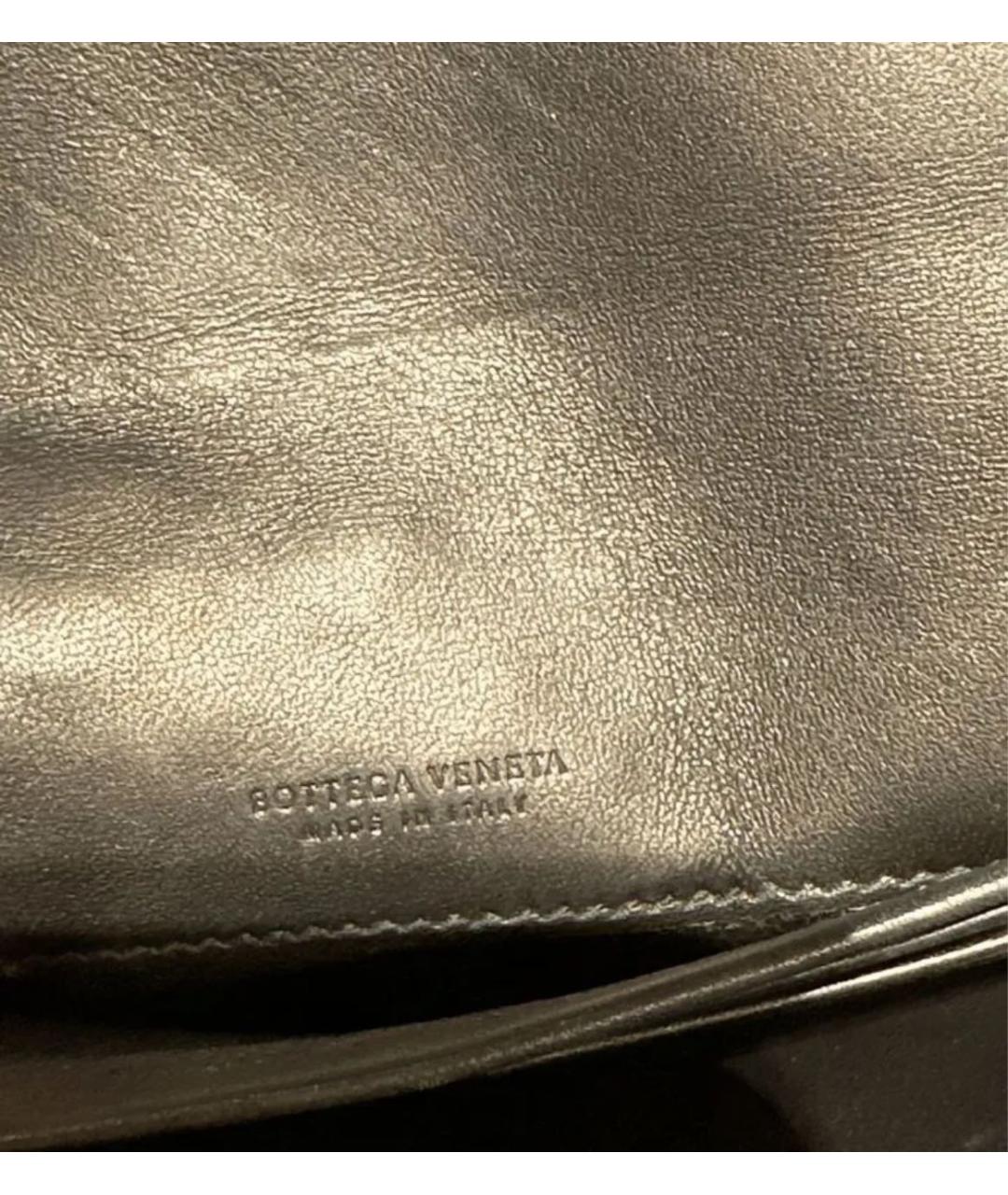 BOTTEGA VENETA Черный кожаный кошелек, фото 6
