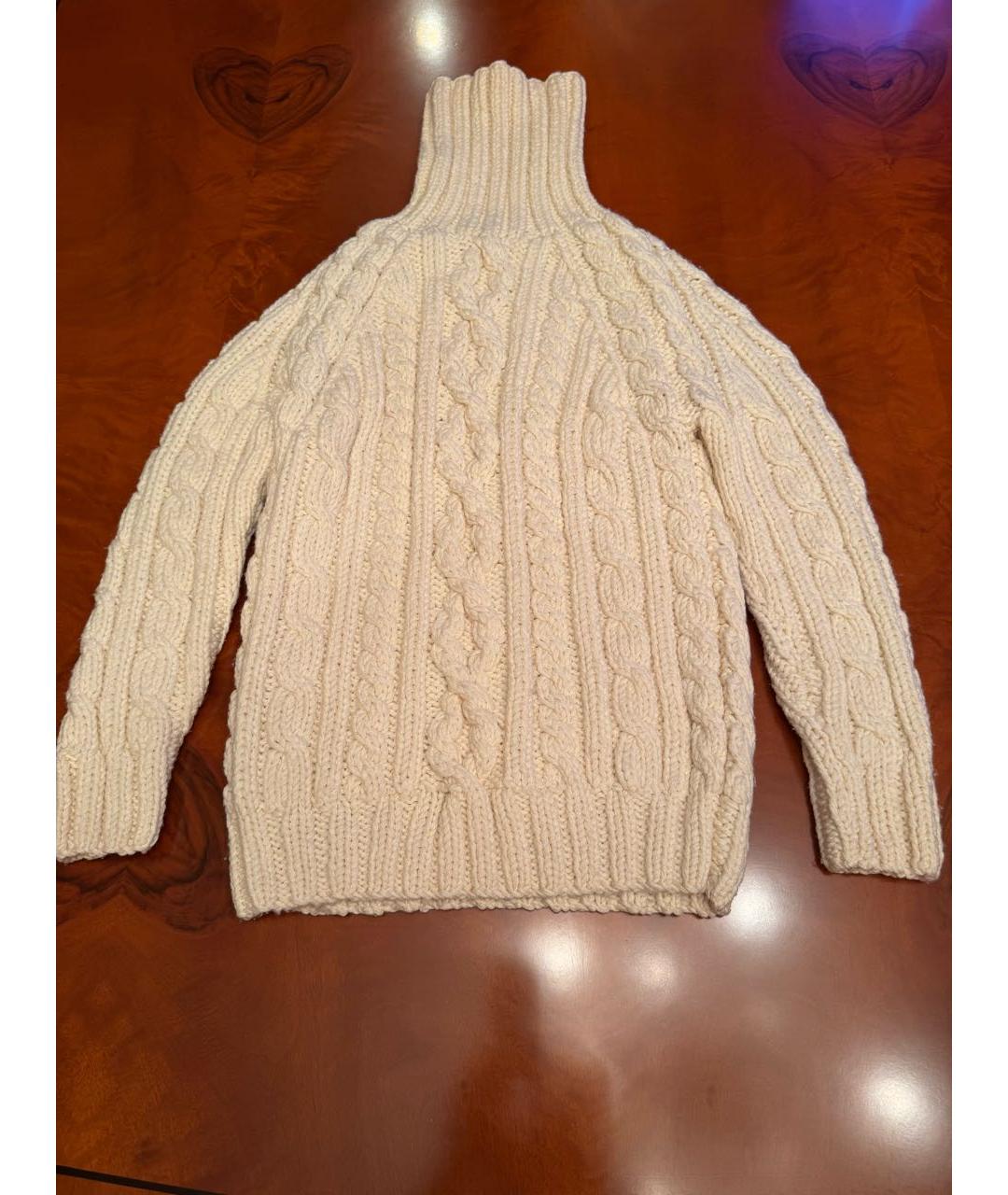 PRADA Белый шерстяной джемпер / свитер, фото 2