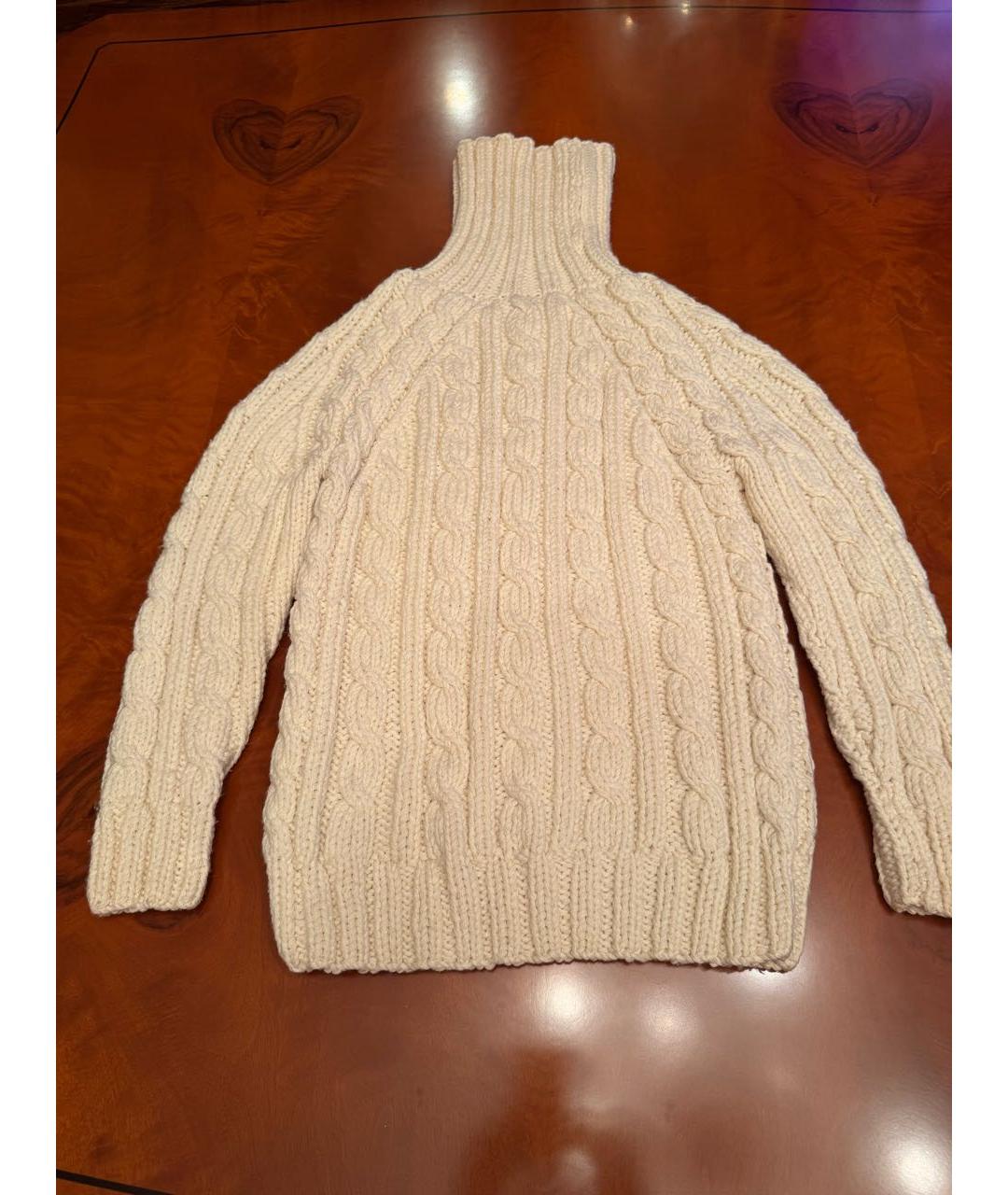 PRADA Белый шерстяной джемпер / свитер, фото 5