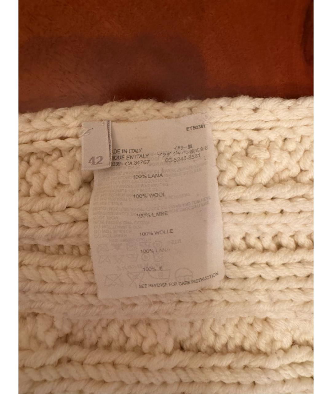 PRADA Белый шерстяной джемпер / свитер, фото 3