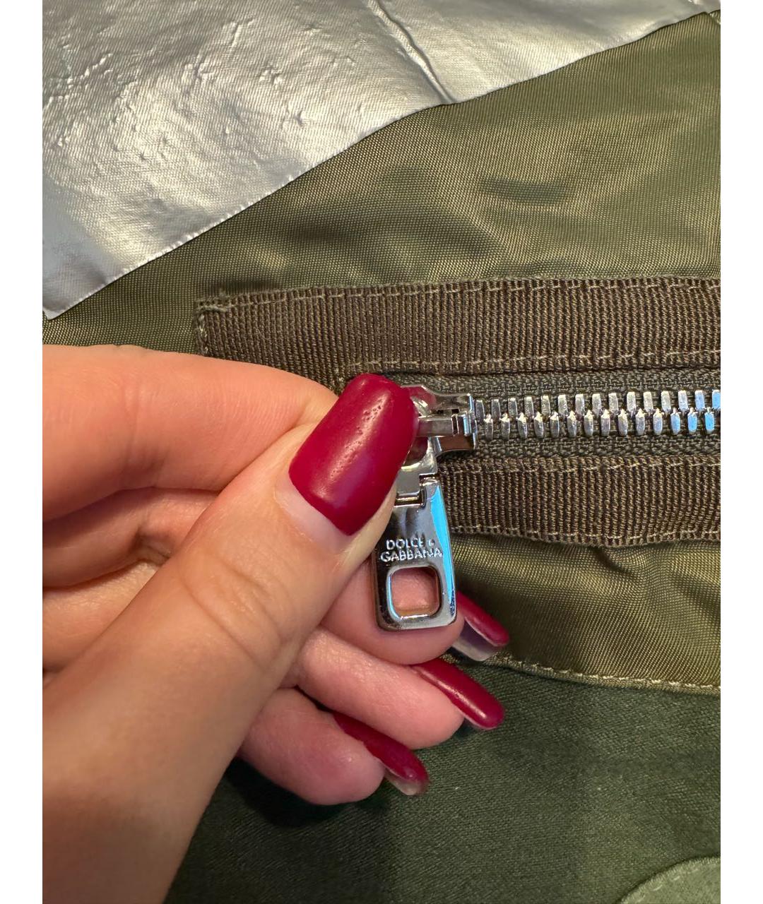 DOLCE&GABBANA Хаки хлопковые брюки узкие, фото 4