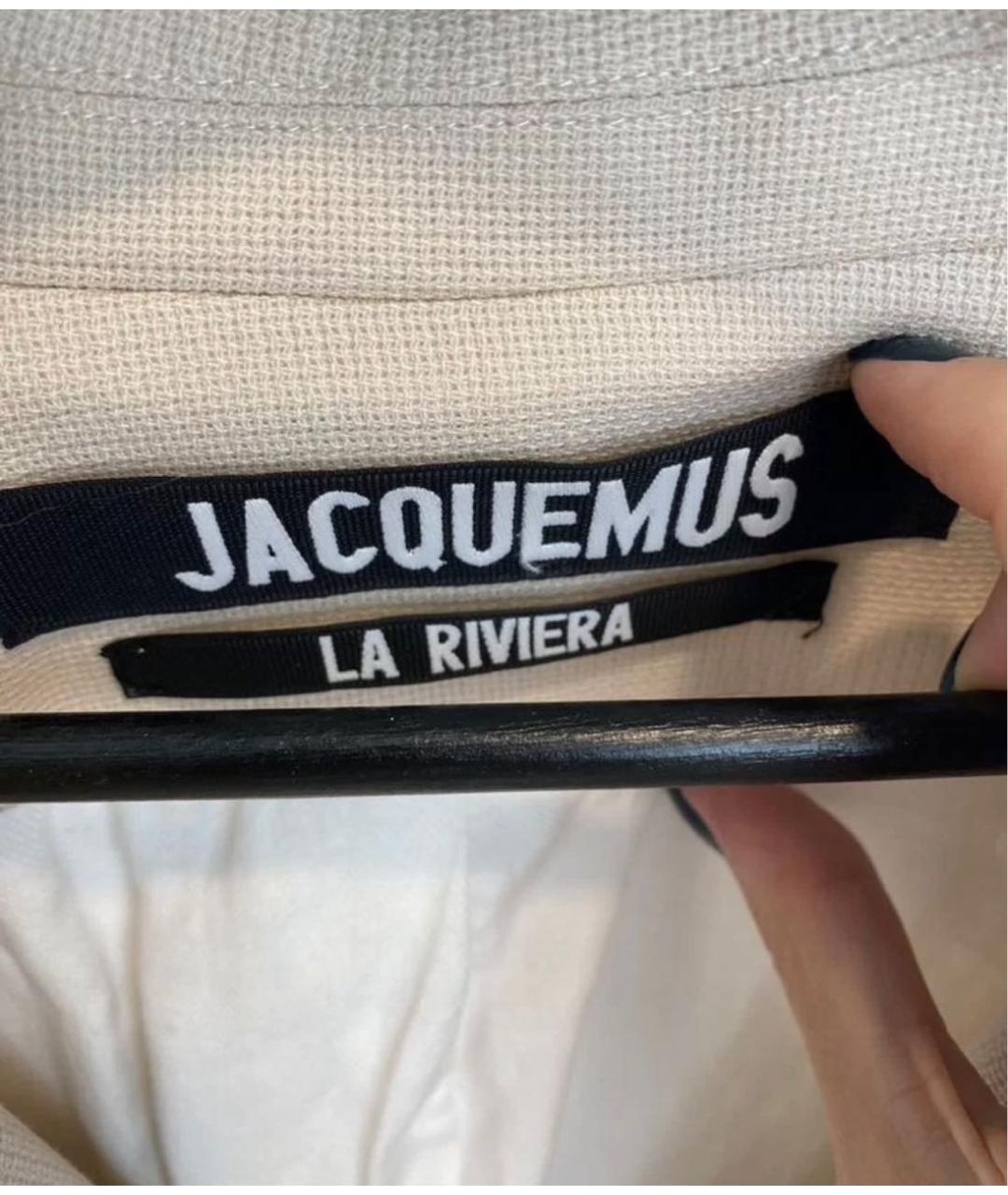 JACQUEMUS Бежевый хлопковый жакет/пиджак, фото 3