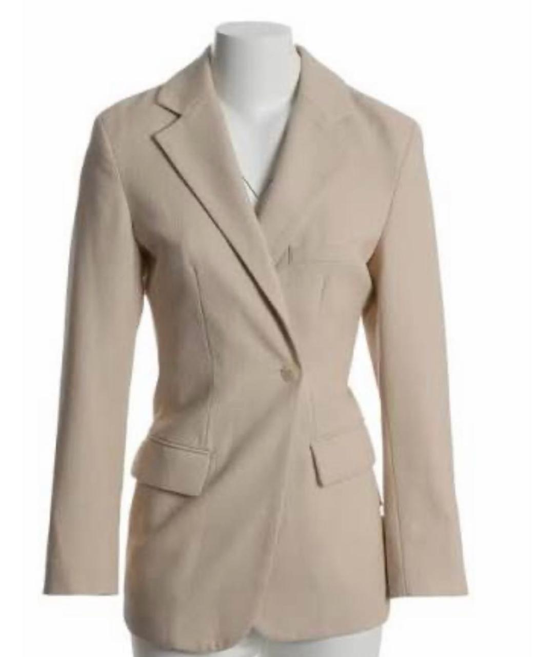 JACQUEMUS Бежевый хлопковый жакет/пиджак, фото 6